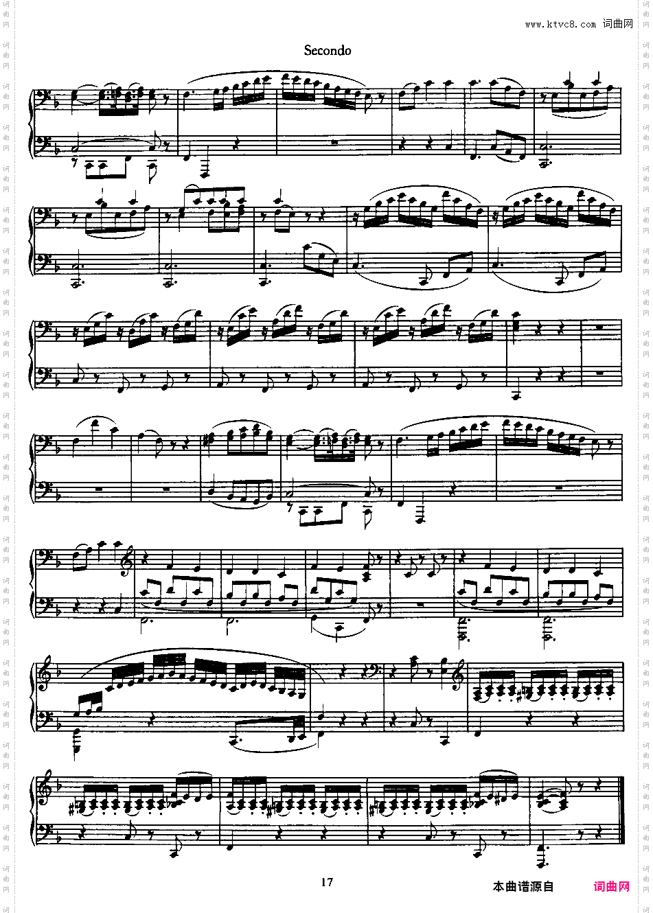 C大调双钢琴奏鸣曲 Sonata for Piano Duet in C Major K·521