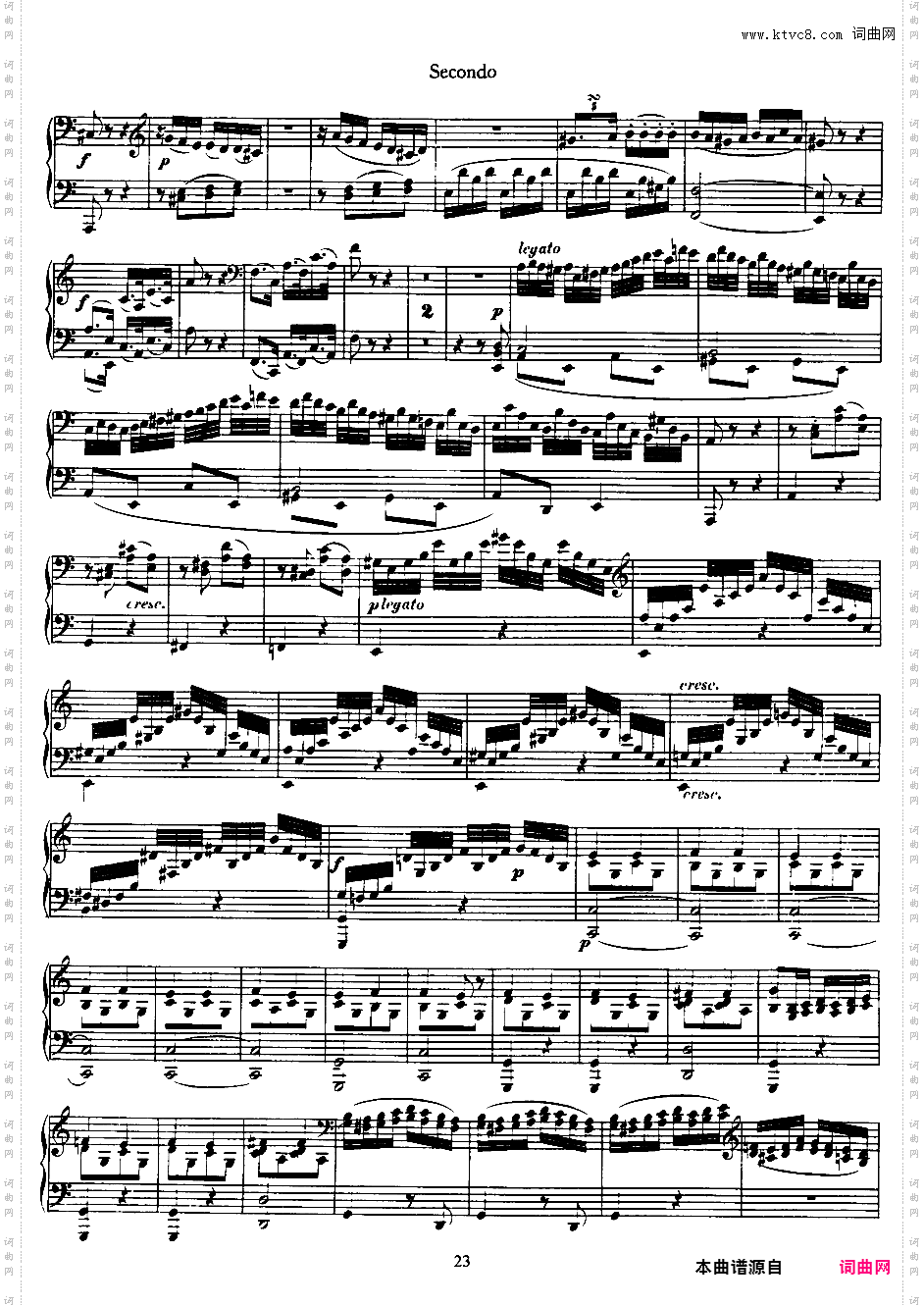 C大调双钢琴奏鸣曲 Sonata for Piano Duet in C Major K·521