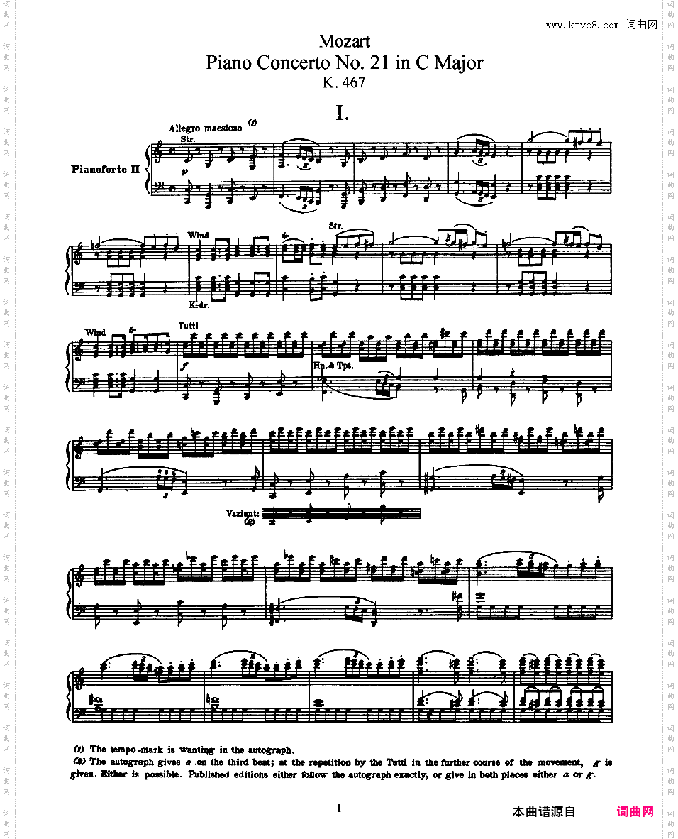 钢琴协奏曲全集 Piano ConcertosMozart - Concerto no 21 K 467 - 2 Piano