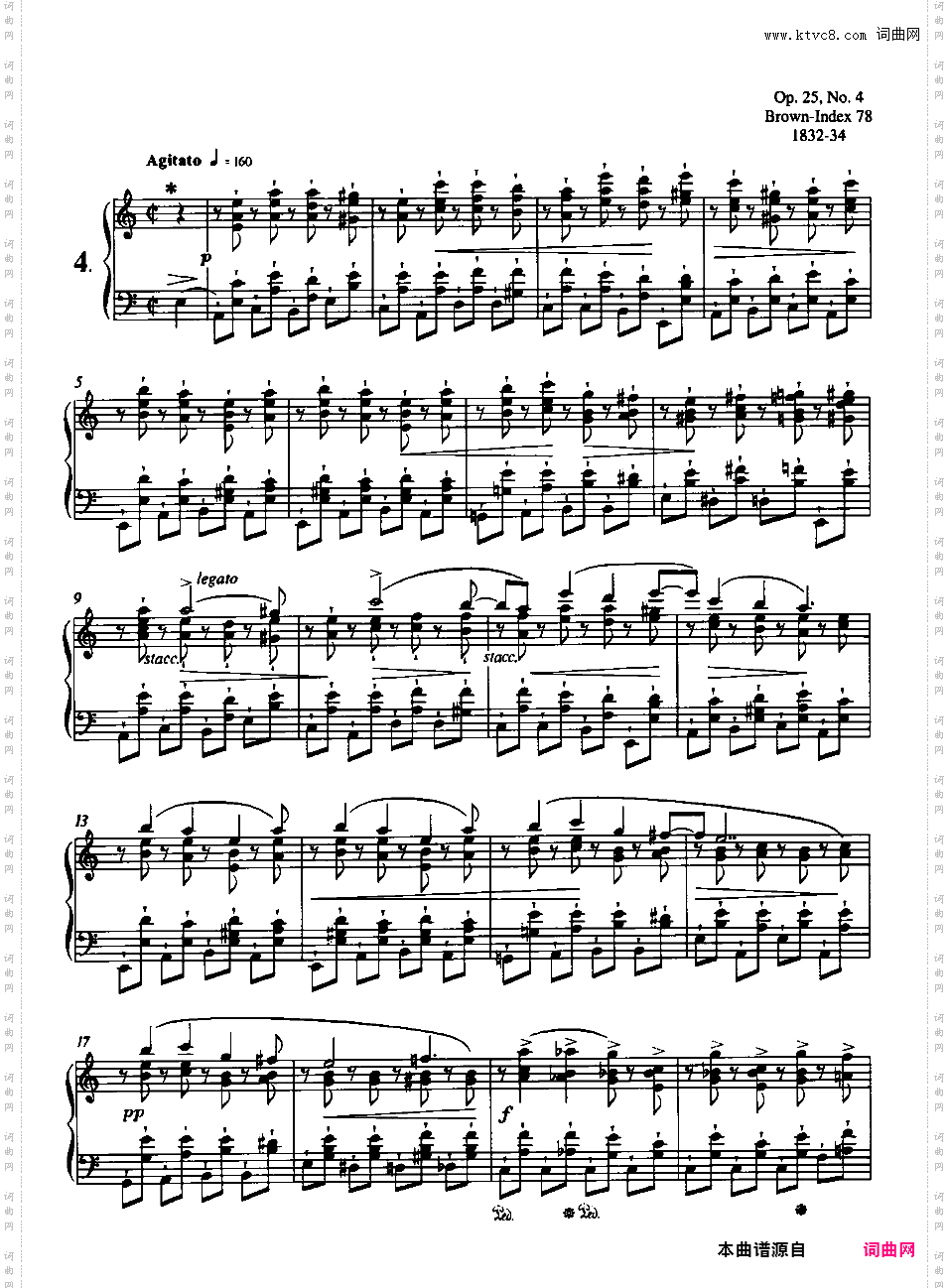 12首练习曲 Op·25Chopin op25 E?tudes alt版本一