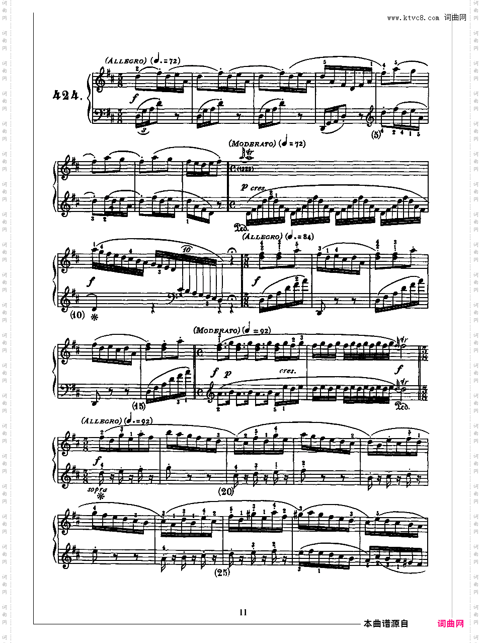 500首钢琴奏鸣曲共33册Scarlatti Sonatas 421-435