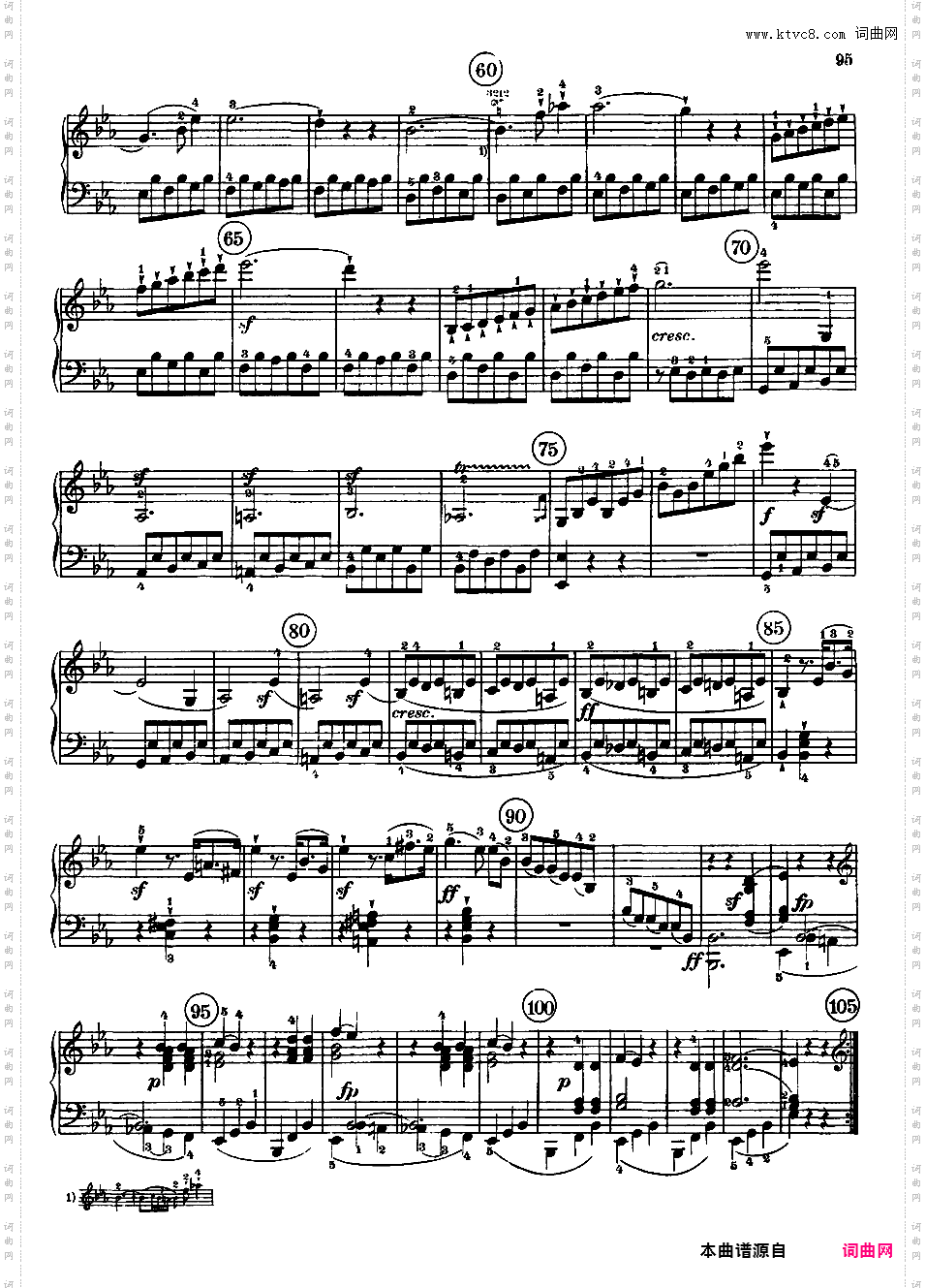 c小调第五钢琴奏鸣曲 Op·10-1