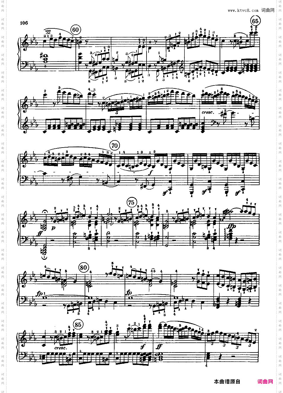 c小调第五钢琴奏鸣曲 Op·10-1