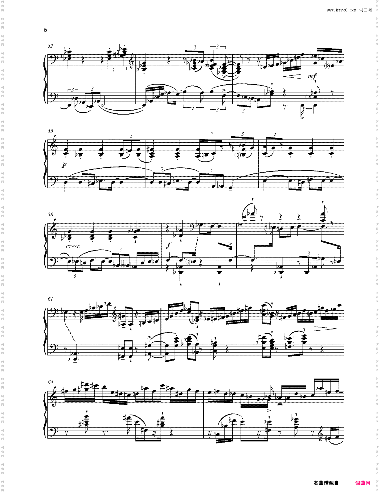 爵士奏鸣曲 No· 6 Op·62 第一乐章