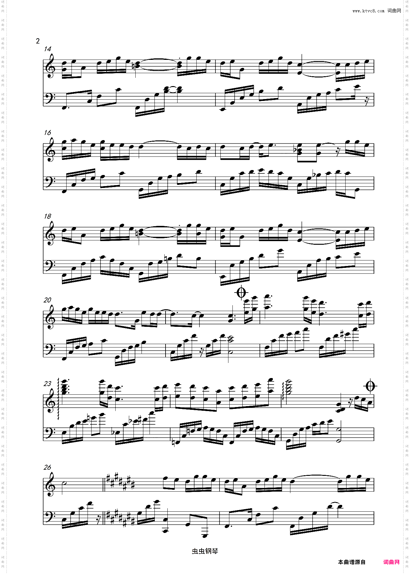 青花瓷--周杰伦 C调 弹奏版初学版