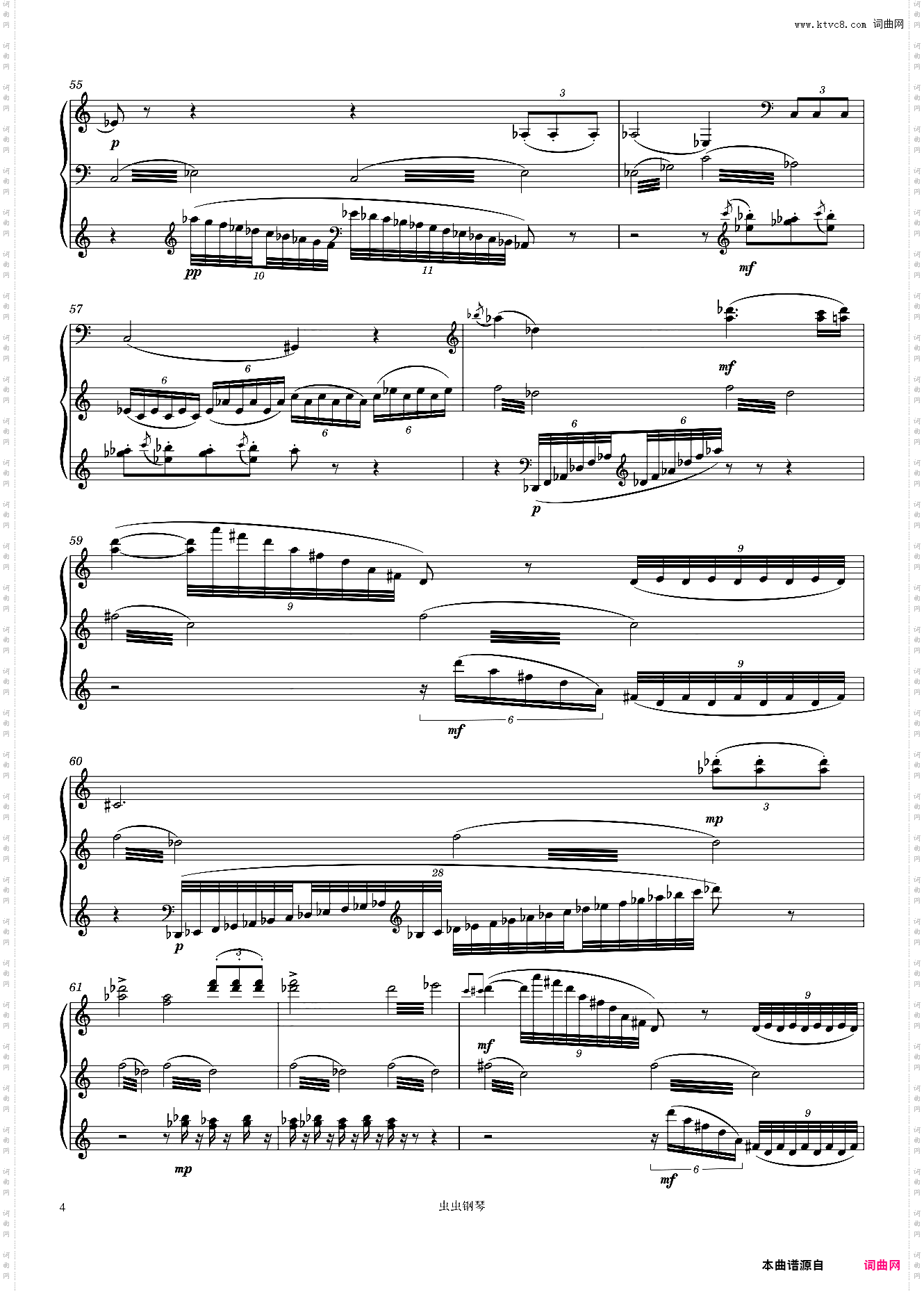 The Nutcracker, 6· Departure of the guests Clara and the Nutcracker, Piano