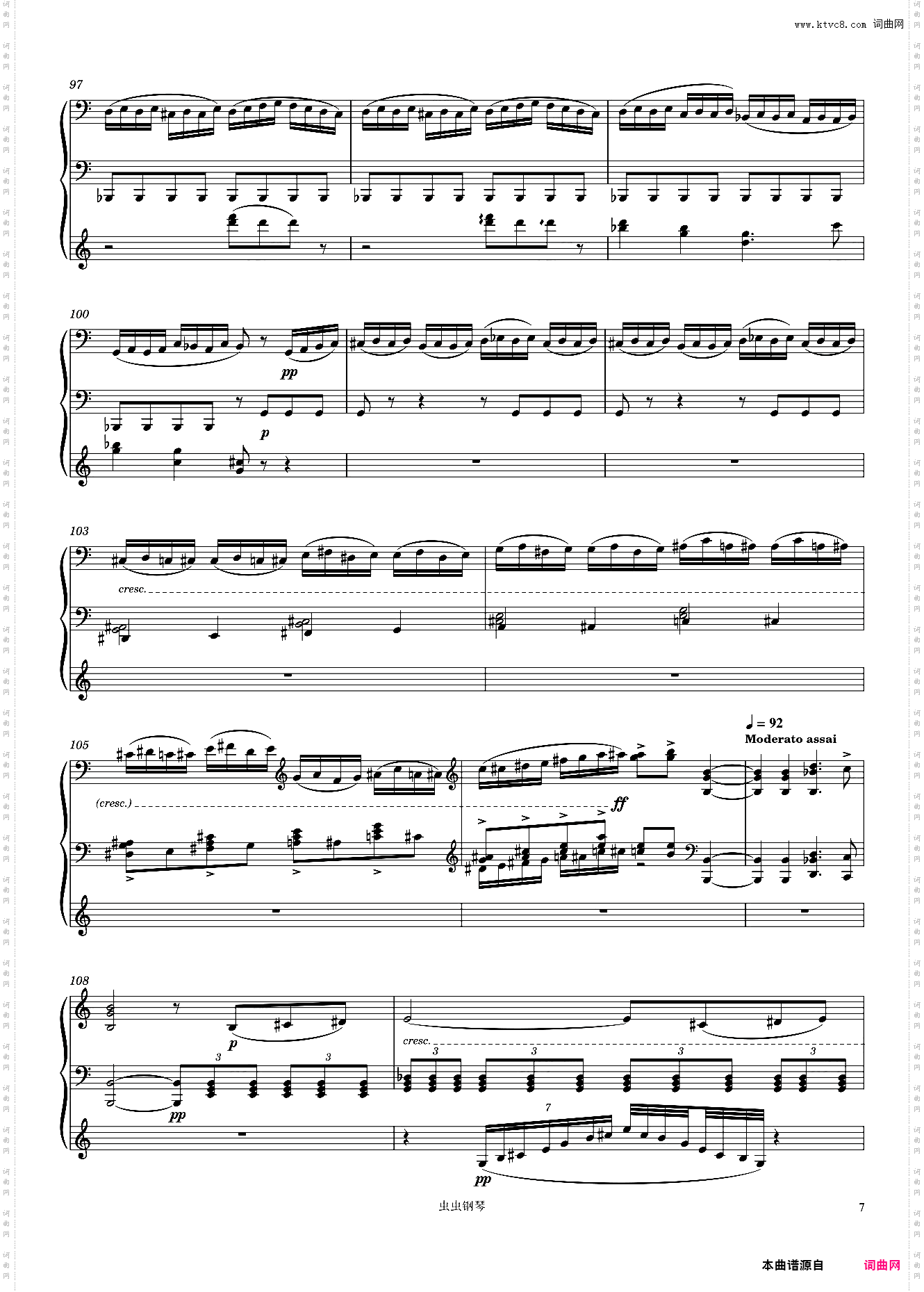 The Nutcracker, 6· Departure of the guests Clara and the Nutcracker, Piano