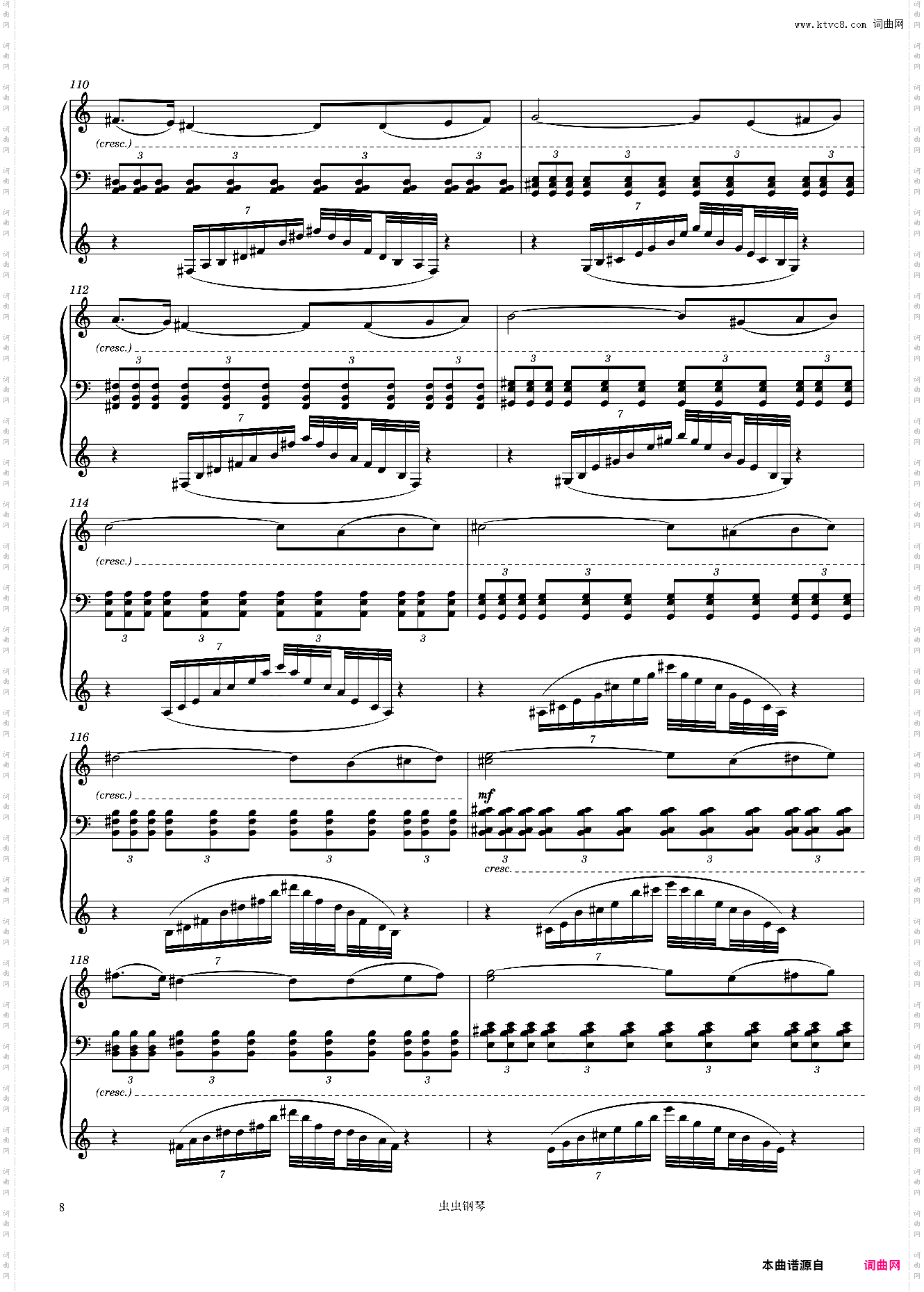 The Nutcracker, 6· Departure of the guests Clara and the Nutcracker, Piano