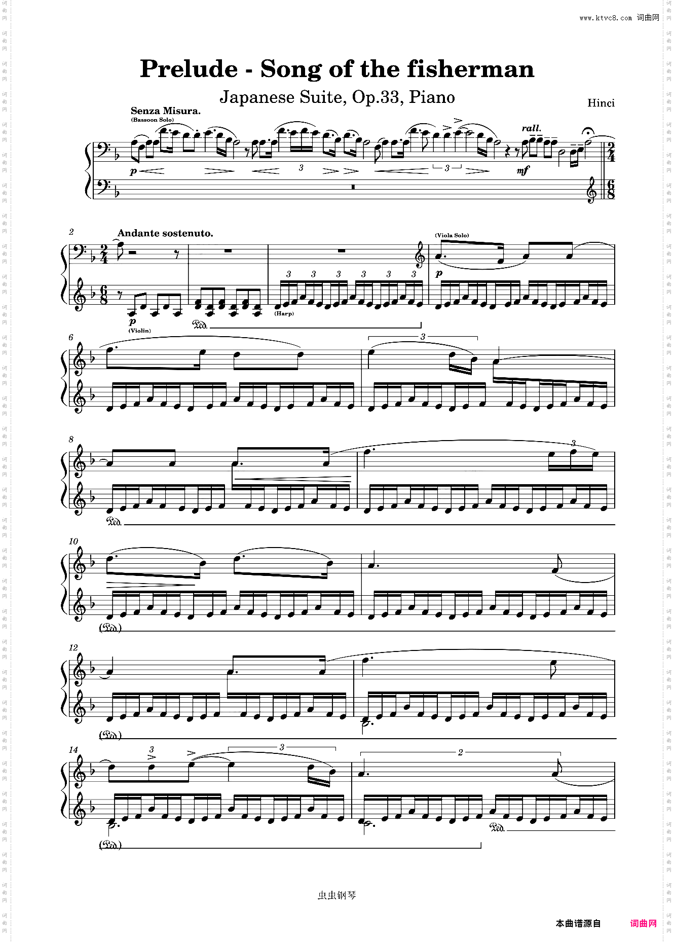 Japanese Suite, I· Prelude - Song of the fisherman