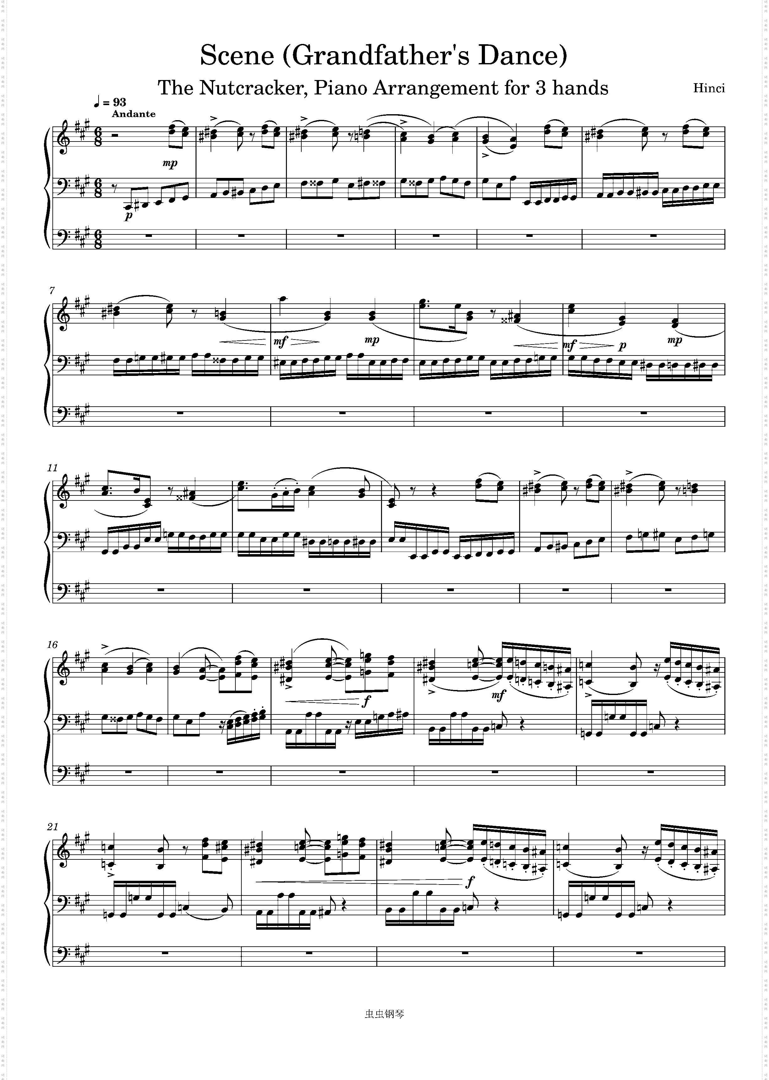 The Nutcracker, 5· Scene Grandfather's Dance, Piano