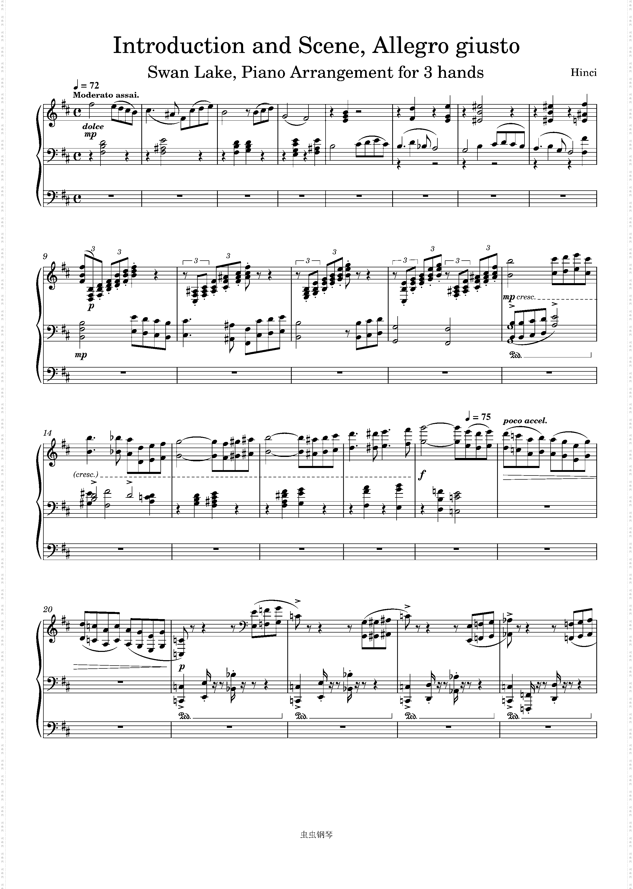 Swan Lake, 1· Introduction and Scene Piano