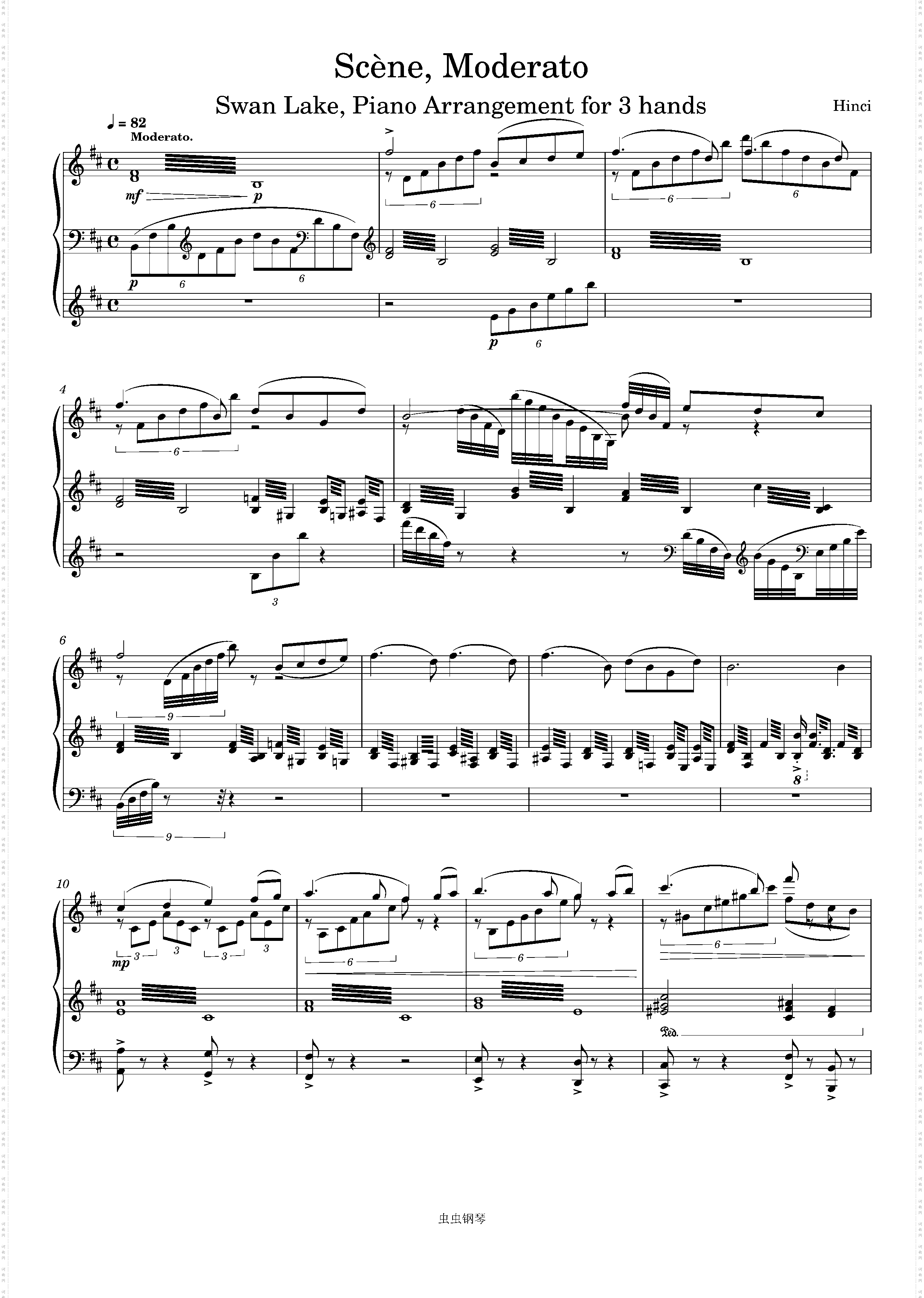 Swan Lake, 14· Scène Moderato, Piano