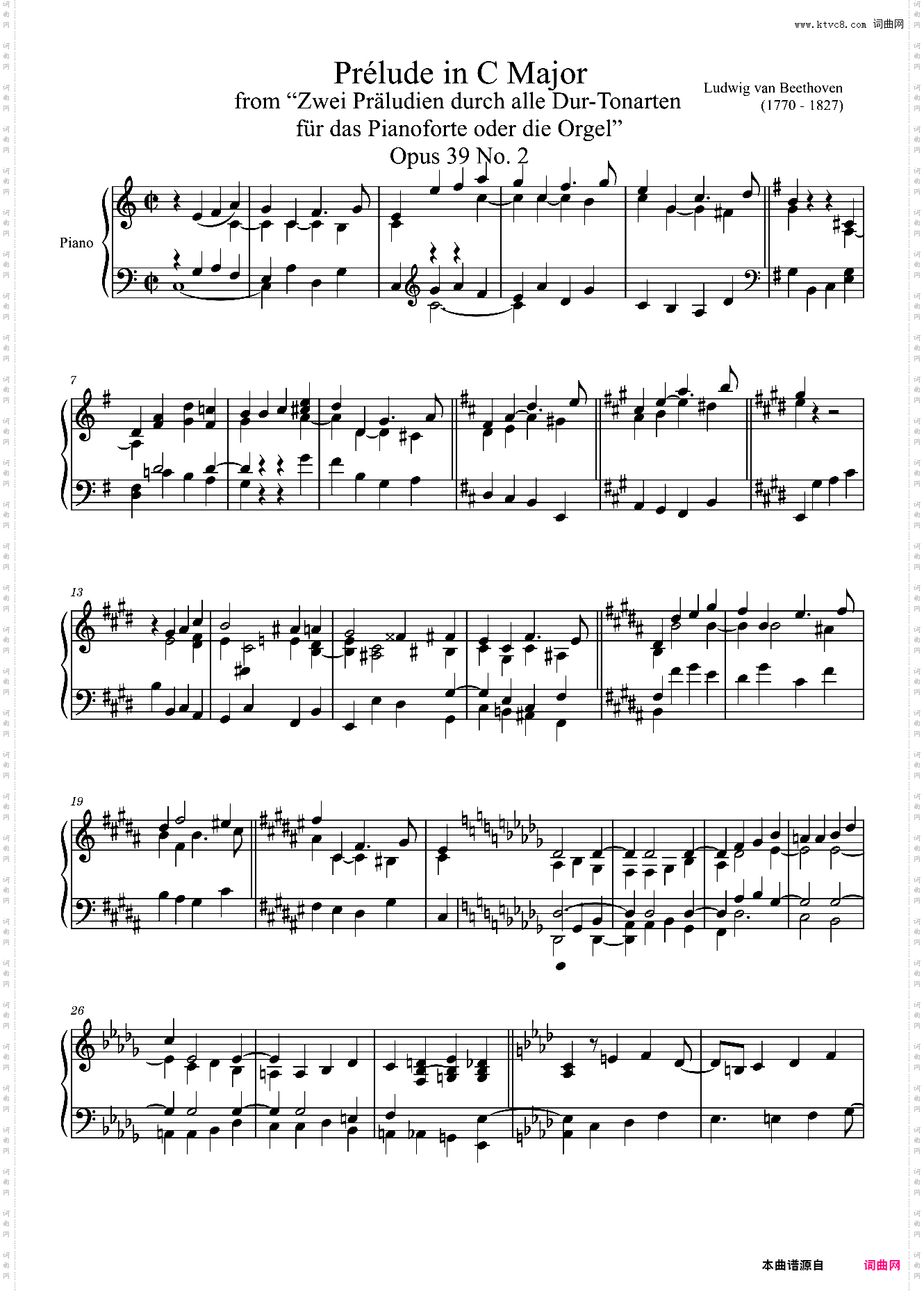 Prélude Opus 39 No· 2 in C Major