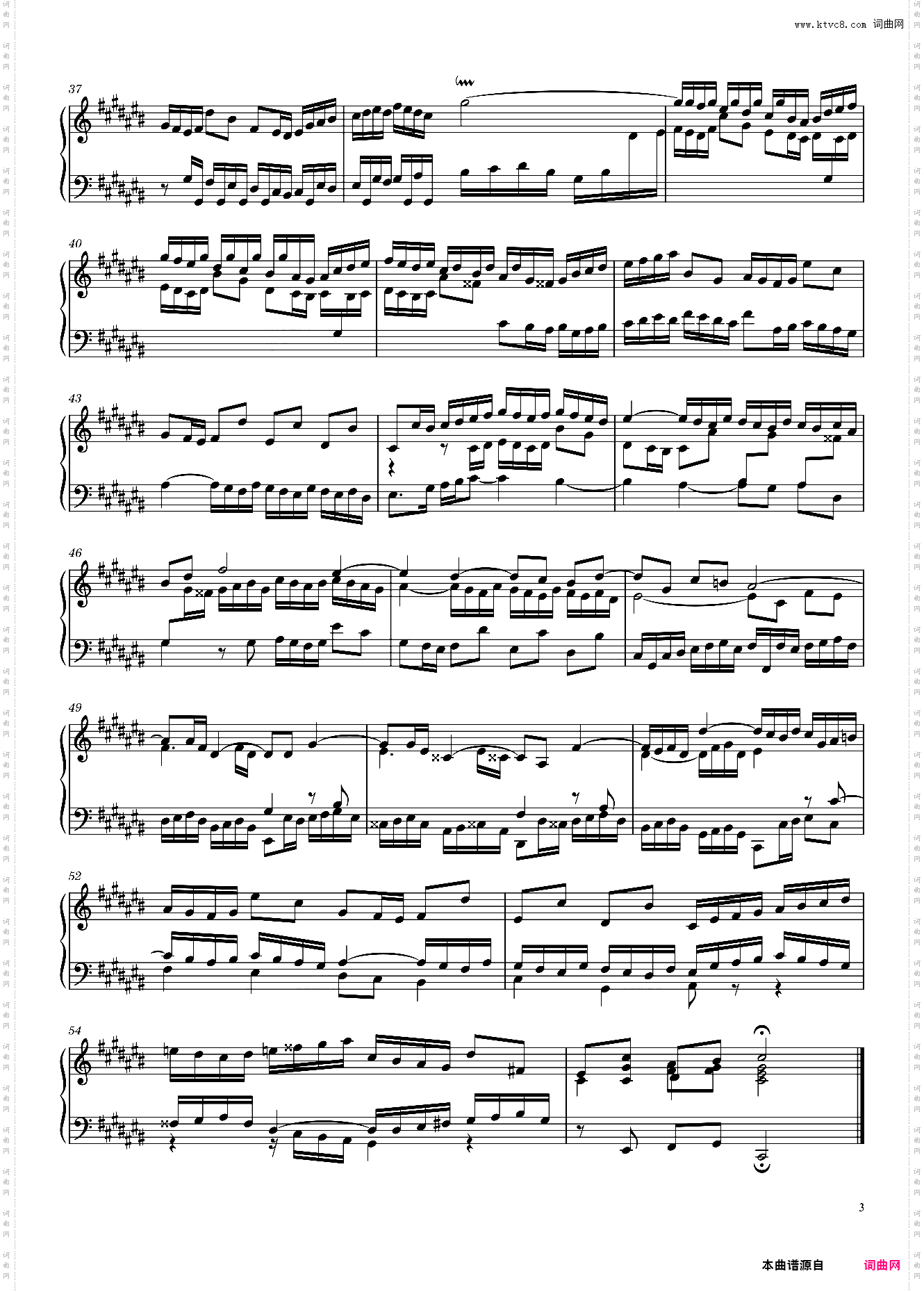 Fugue No· 3 BWV 848 in C? Major