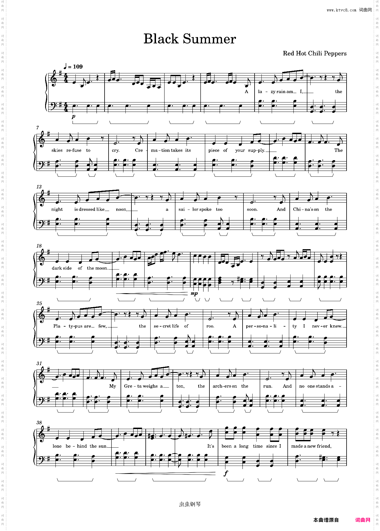 Black Summer-Red Hot Chili Peppers