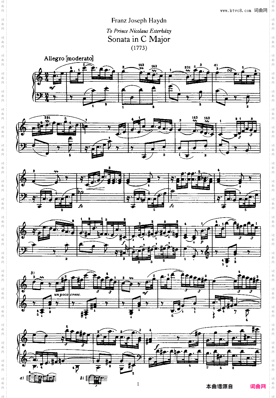 52首钢琴奏鸣曲 52 Piano SonatasPiano Sonata No 21 in C_NoRestriction