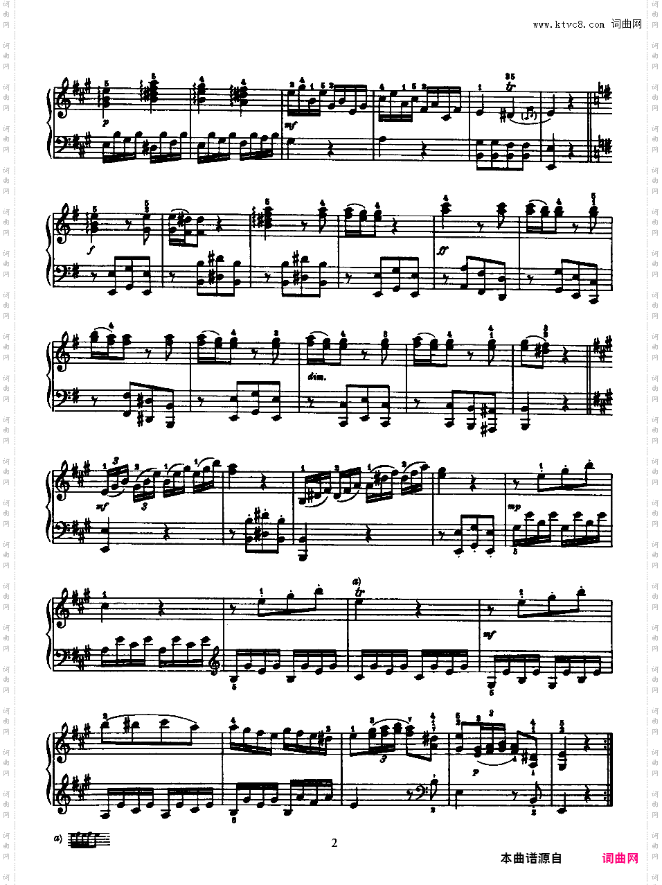 52首钢琴奏鸣曲 52 Piano SonatasPiano Sonata No 5 in A_NoRestriction