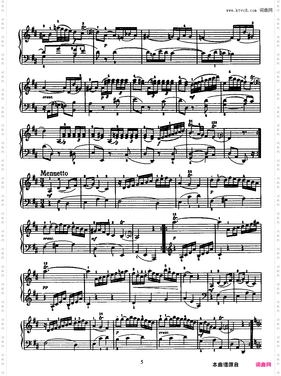 52首钢琴奏鸣曲 52 Piano SonatasPiano Sonata No 14 in D_NoRestriction