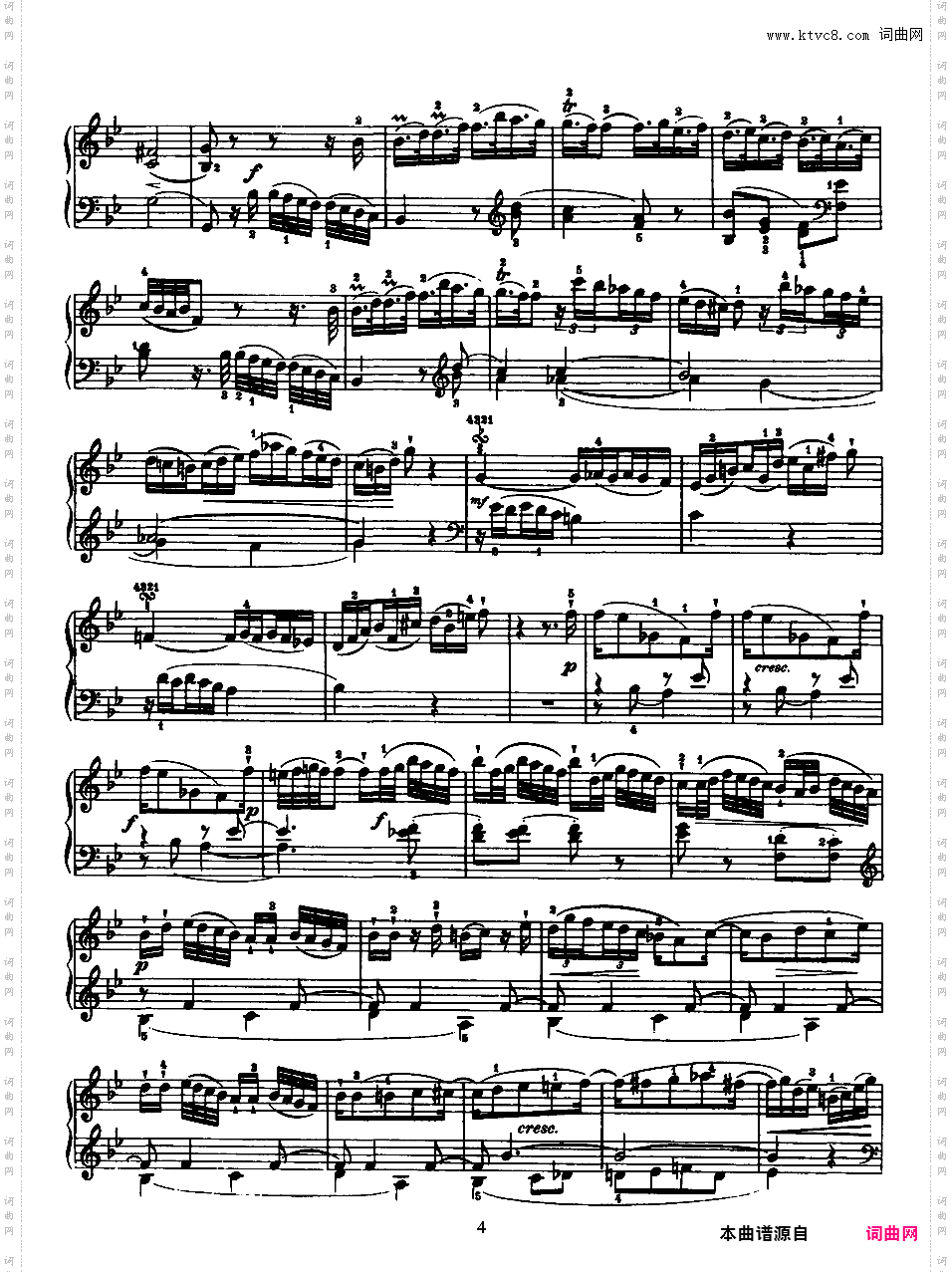 52首钢琴奏鸣曲 52 Piano SonatasPiano Sonata No 18 in Bb_NoRestriction