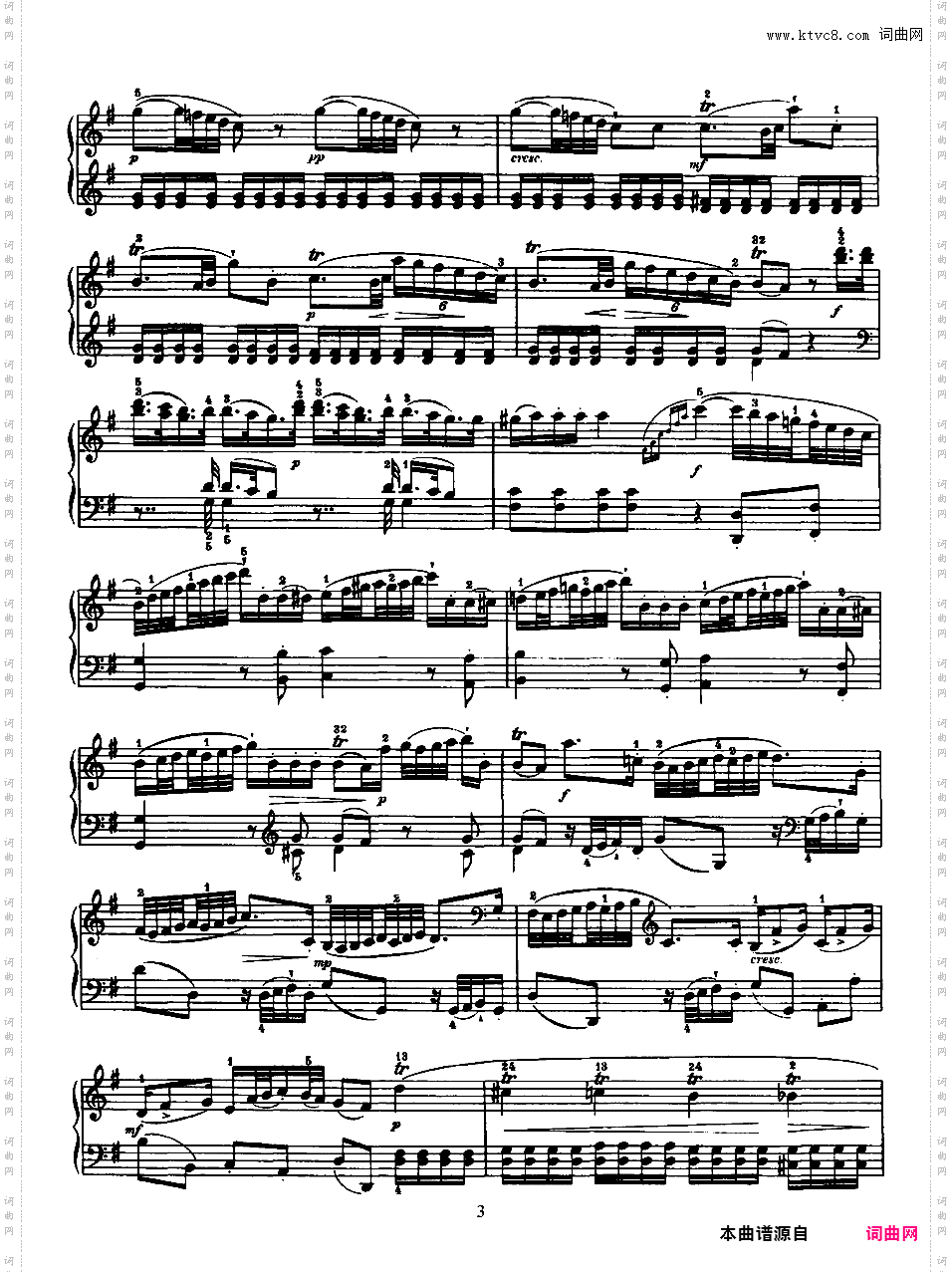 52首钢琴奏鸣曲 52 Piano SonatasPiano Sonata No 6 in G_NoRestriction
