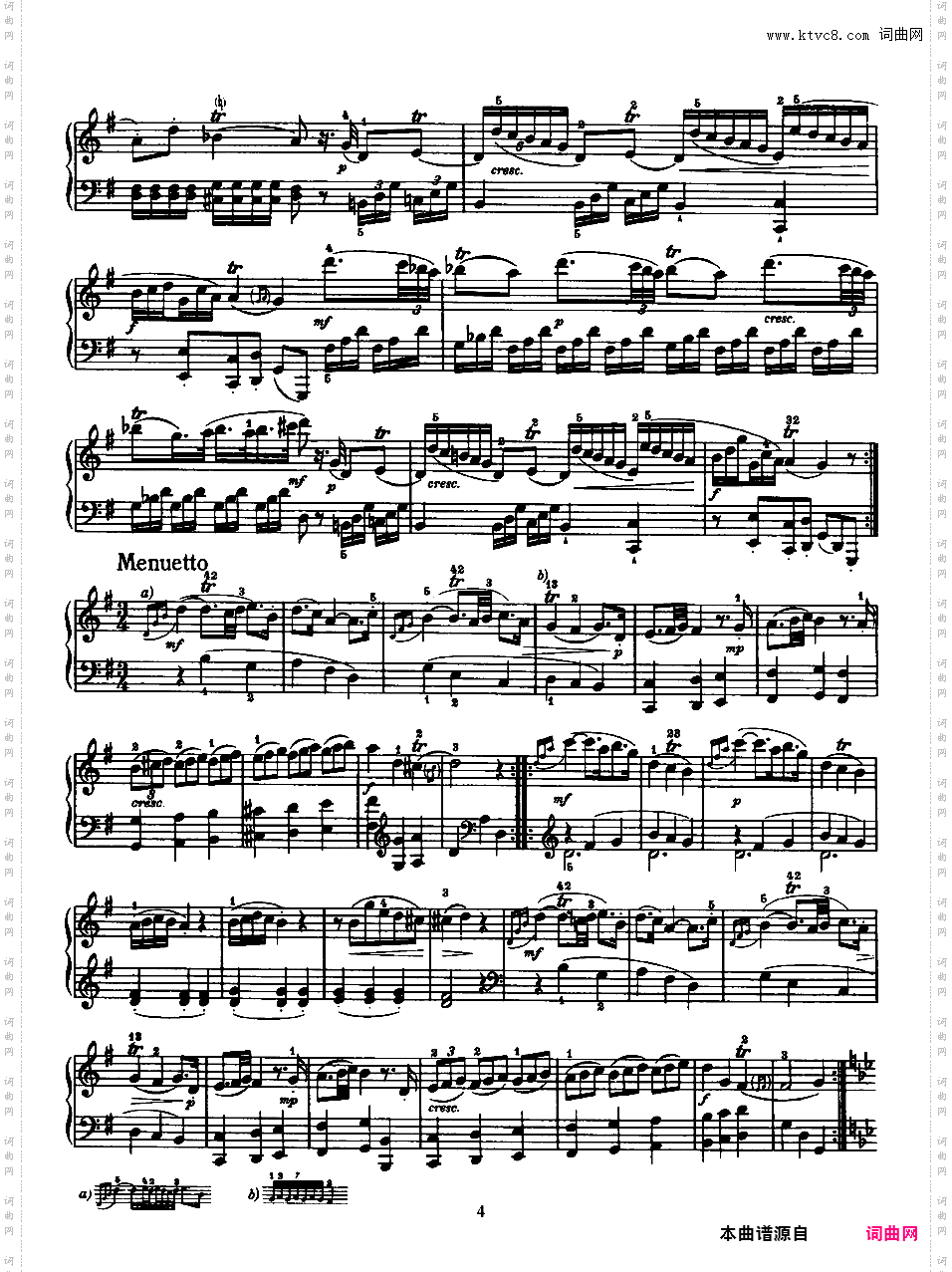 52首钢琴奏鸣曲 52 Piano SonatasPiano Sonata No 6 in G_NoRestriction