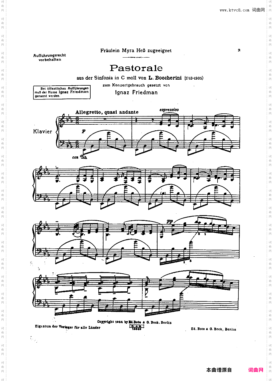 Friedman 改编曲集Boccherini-Friedman Pastorale