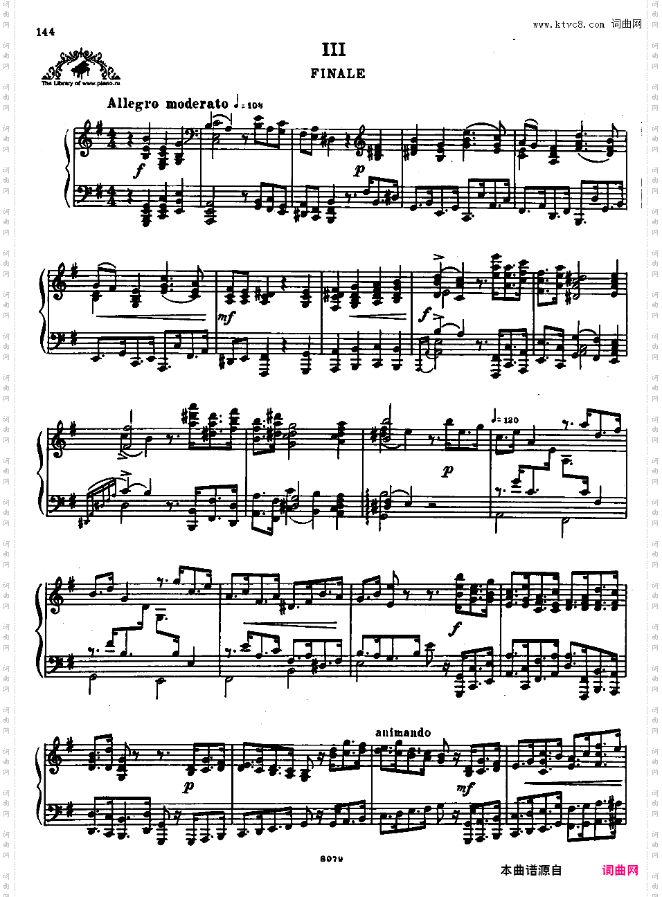 降E大调第二钢琴奏鸣曲 Piano Sonata No·2 in E-flat Major Op·75