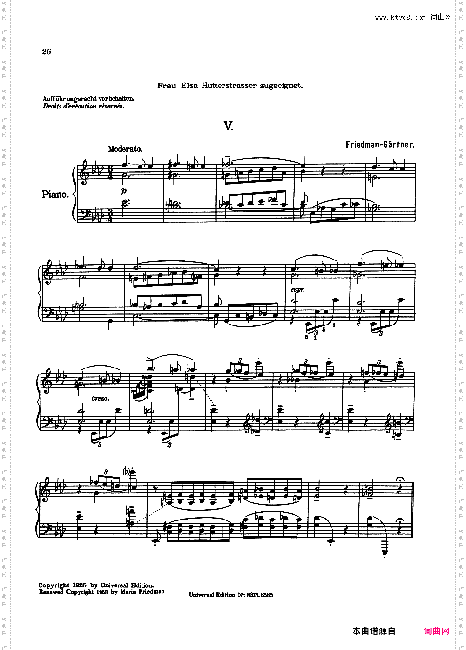 Friedman 改编曲集Gartner-Friedman Six Viennese Dances