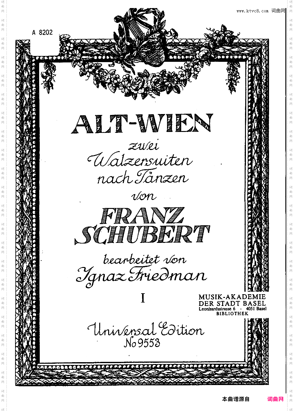 Friedman 改编曲集Schubert-Friedman Alt Wien