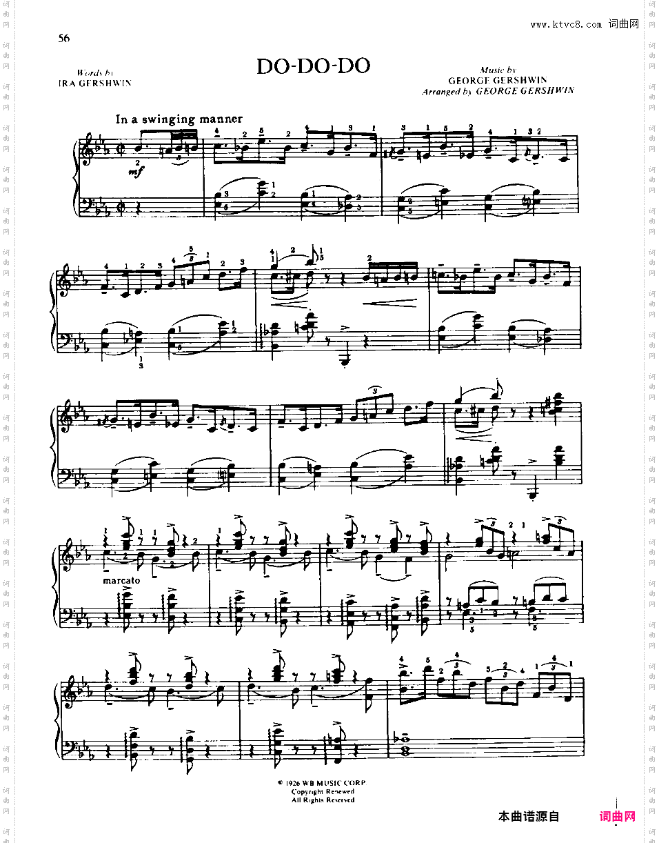 Gershwin Inserts from Gershwin Own Transcriptions