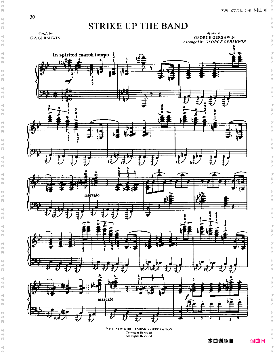 Gershwin Inserts from Gershwin Own Transcriptions