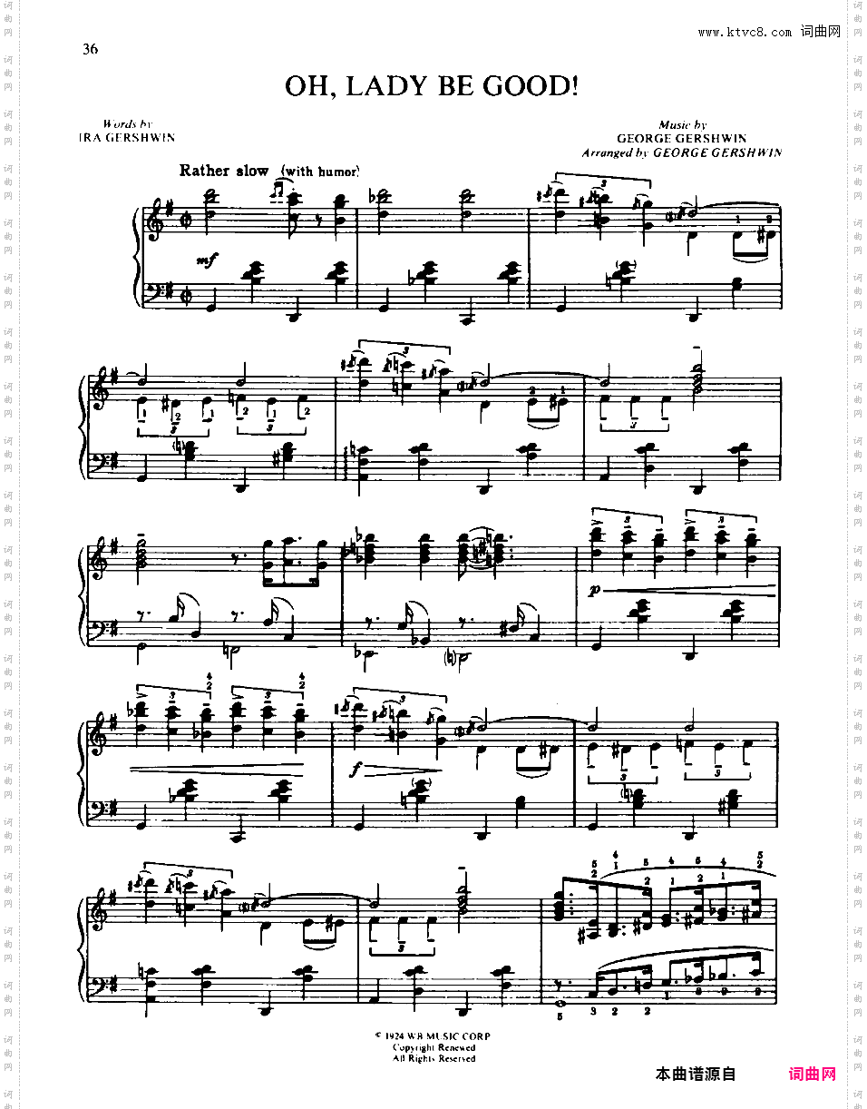 Gershwin Inserts from Gershwin Own Transcriptions