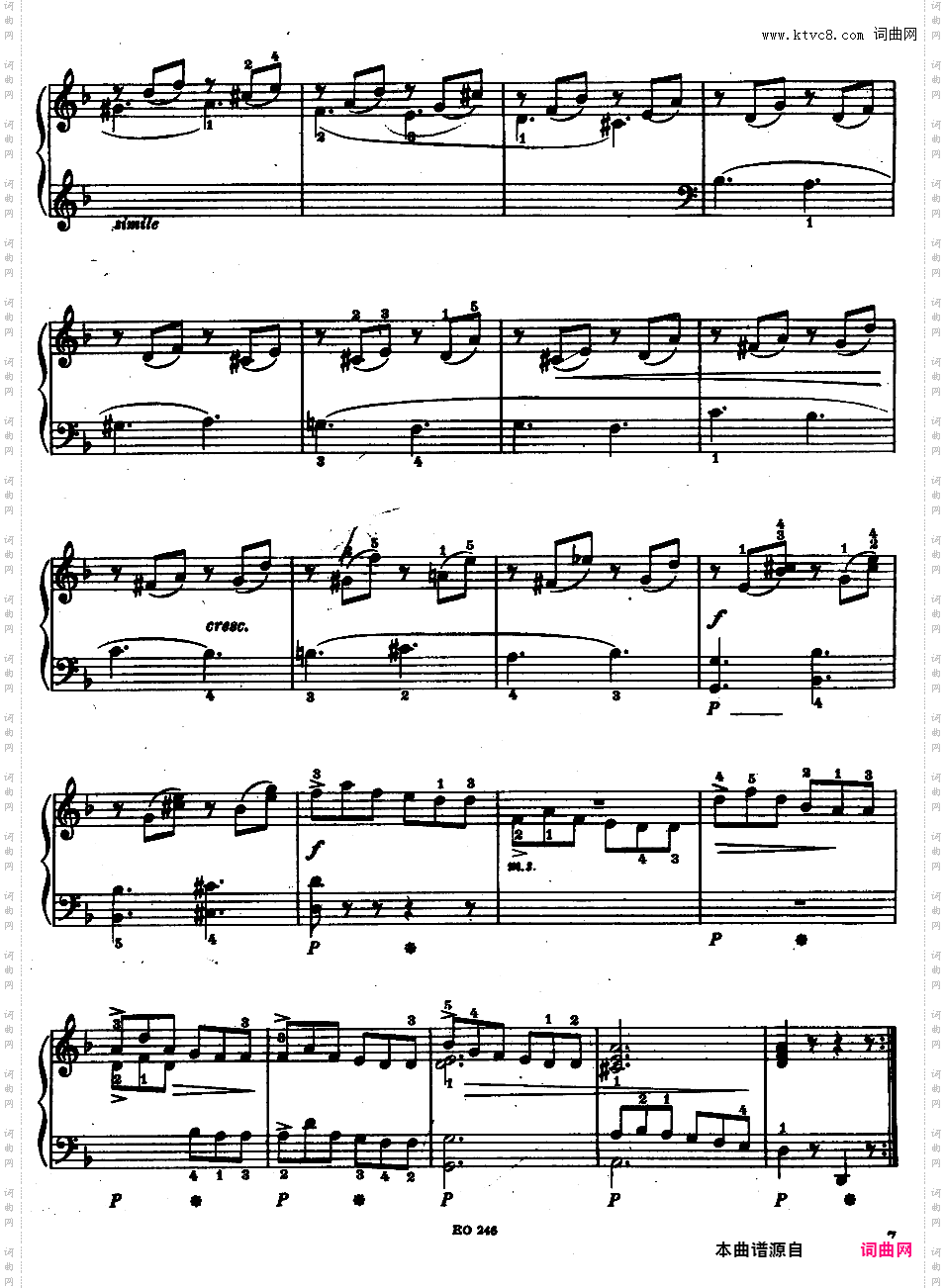 纪念册的一页 Feuillets d'Album Op·2