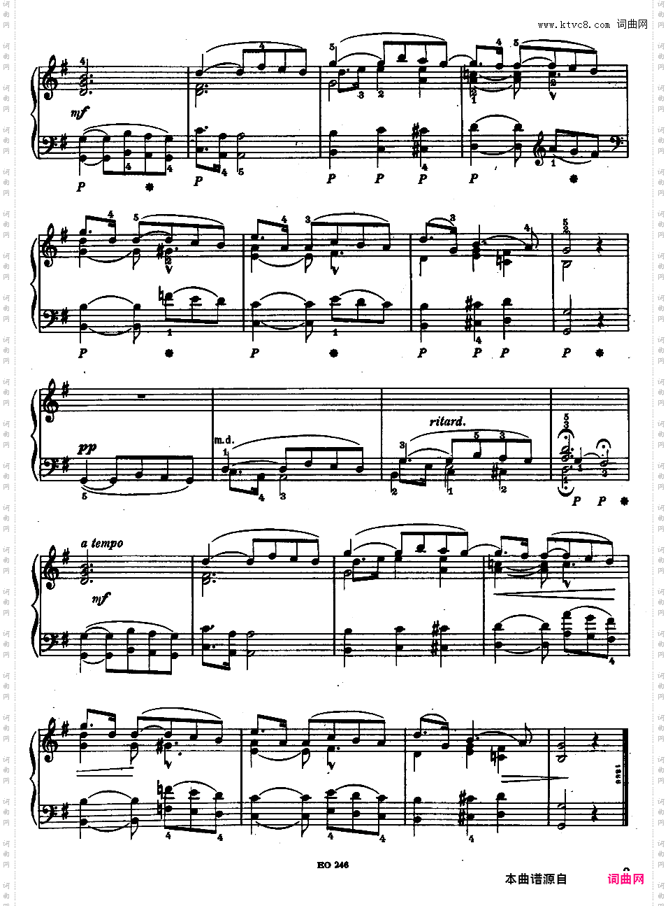 纪念册的一页 Feuillets d'Album Op·2