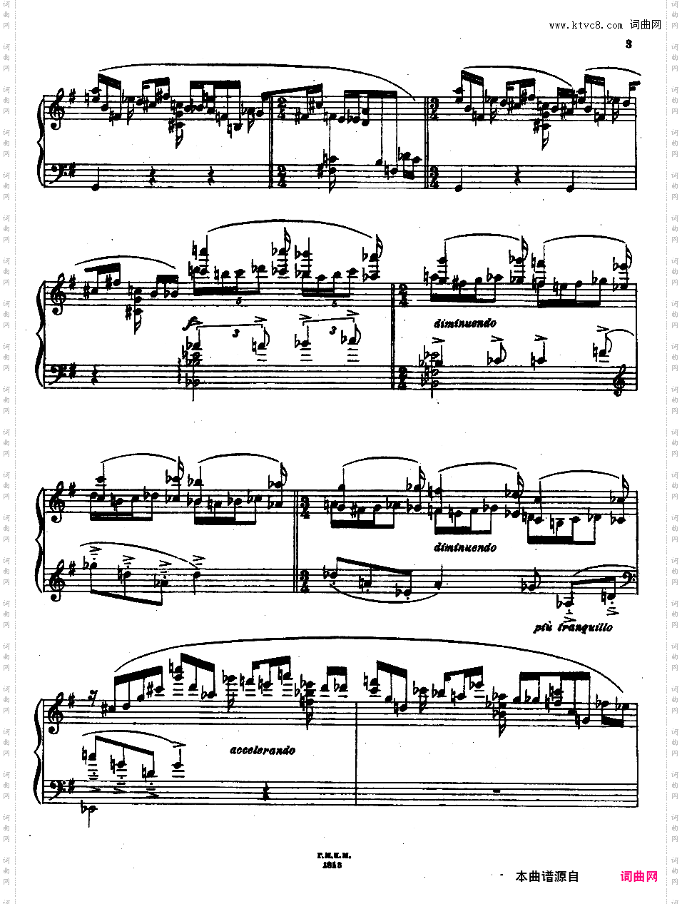 四首前奏曲 Four Preludes op8