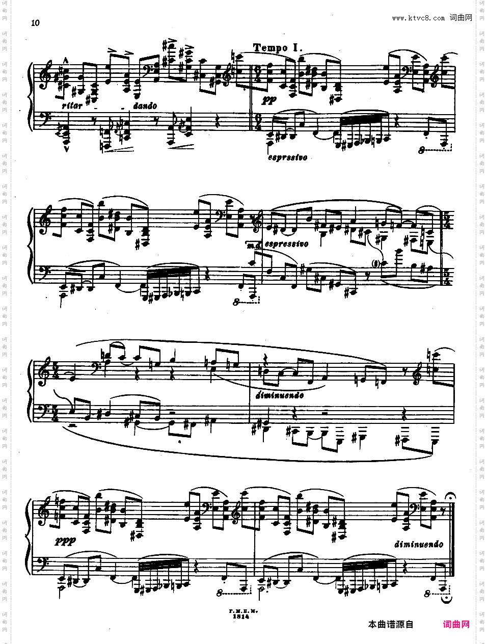 四首前奏曲 Four Preludes op8