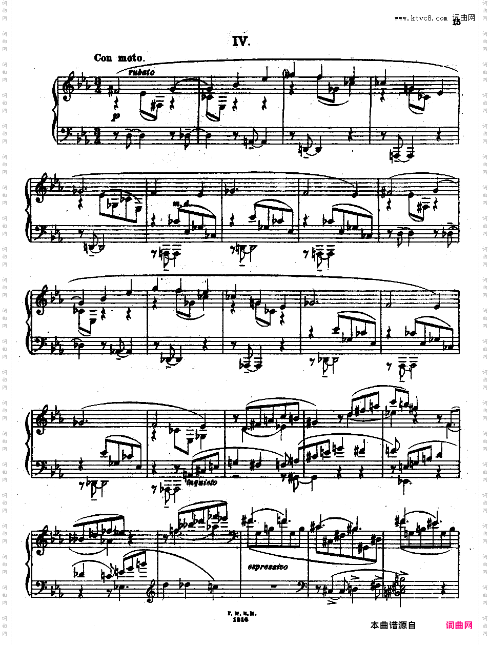 四首前奏曲 Four Preludes op8