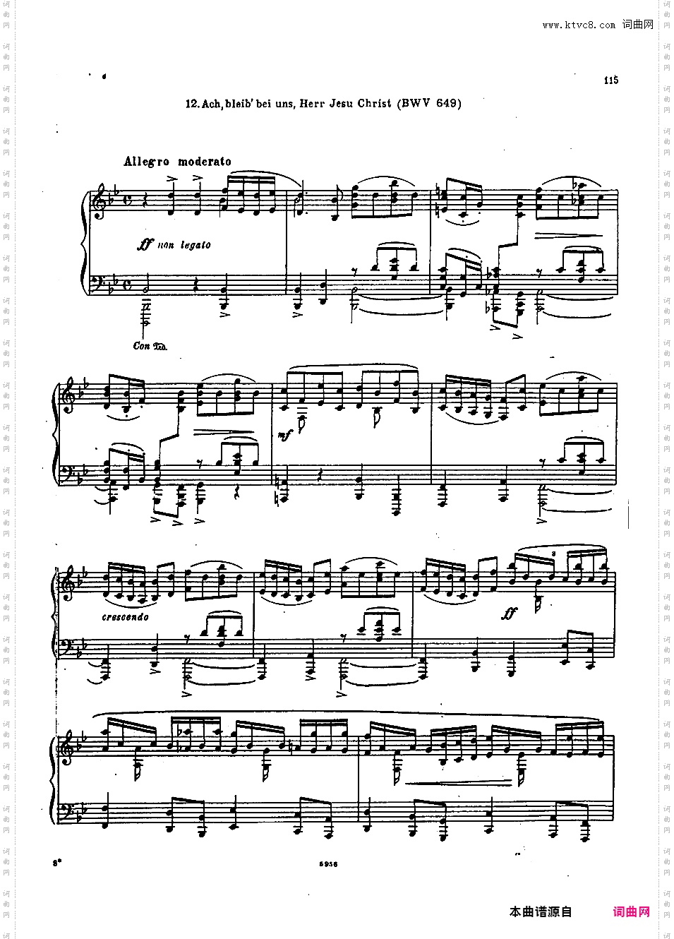 改编巴赫圣咏前奏曲Choral-PreludesBach-Feinberg Choral-Prelude 12 BWV649 Ach bleib bei unsi
