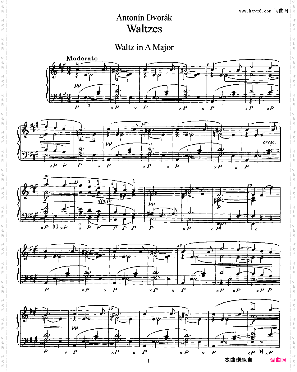 8首圆舞曲 8 Waltzes Op·54