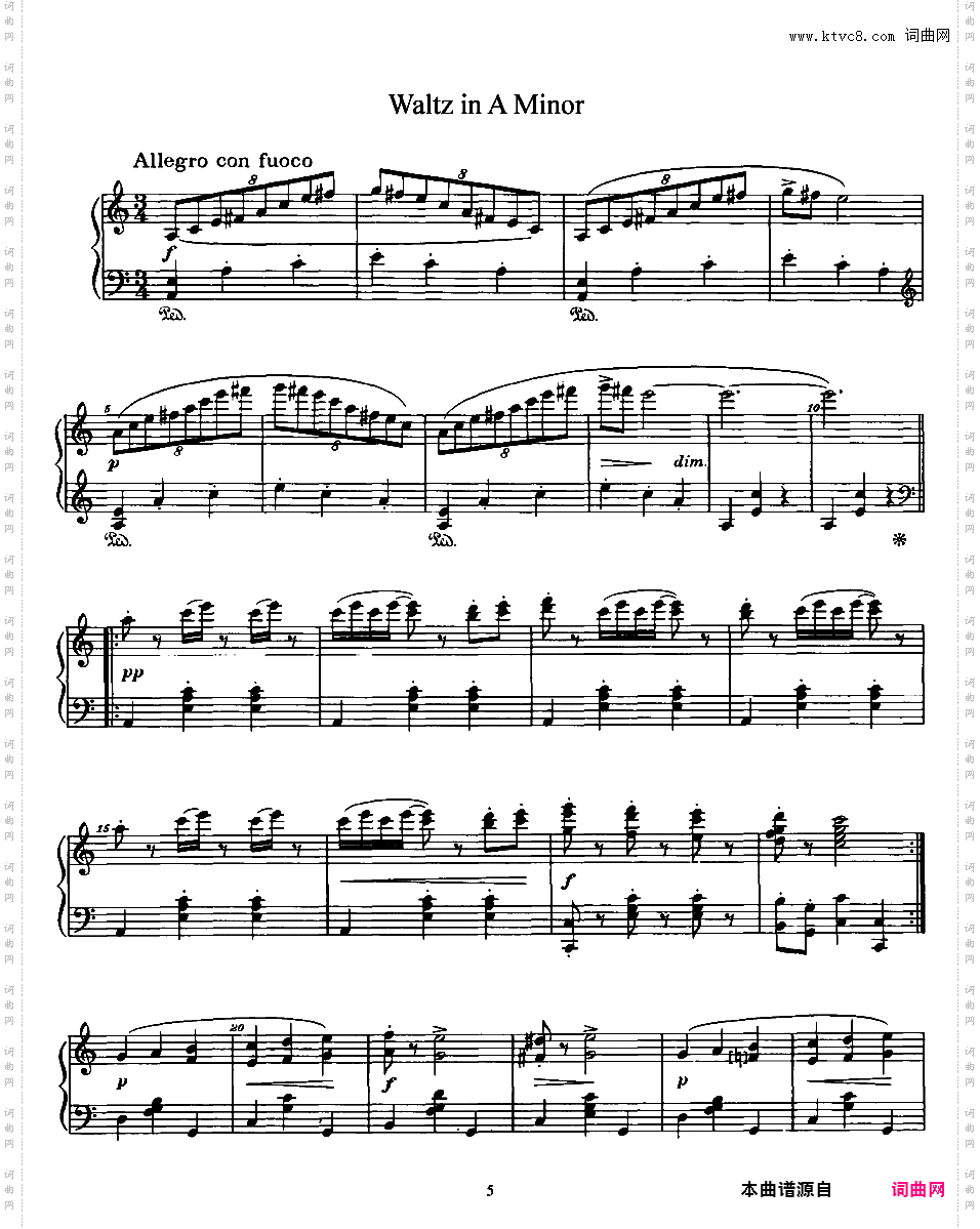 8首圆舞曲 8 Waltzes Op·54