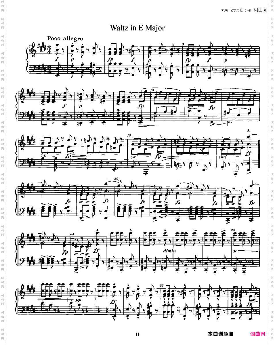 8首圆舞曲 8 Waltzes Op·54