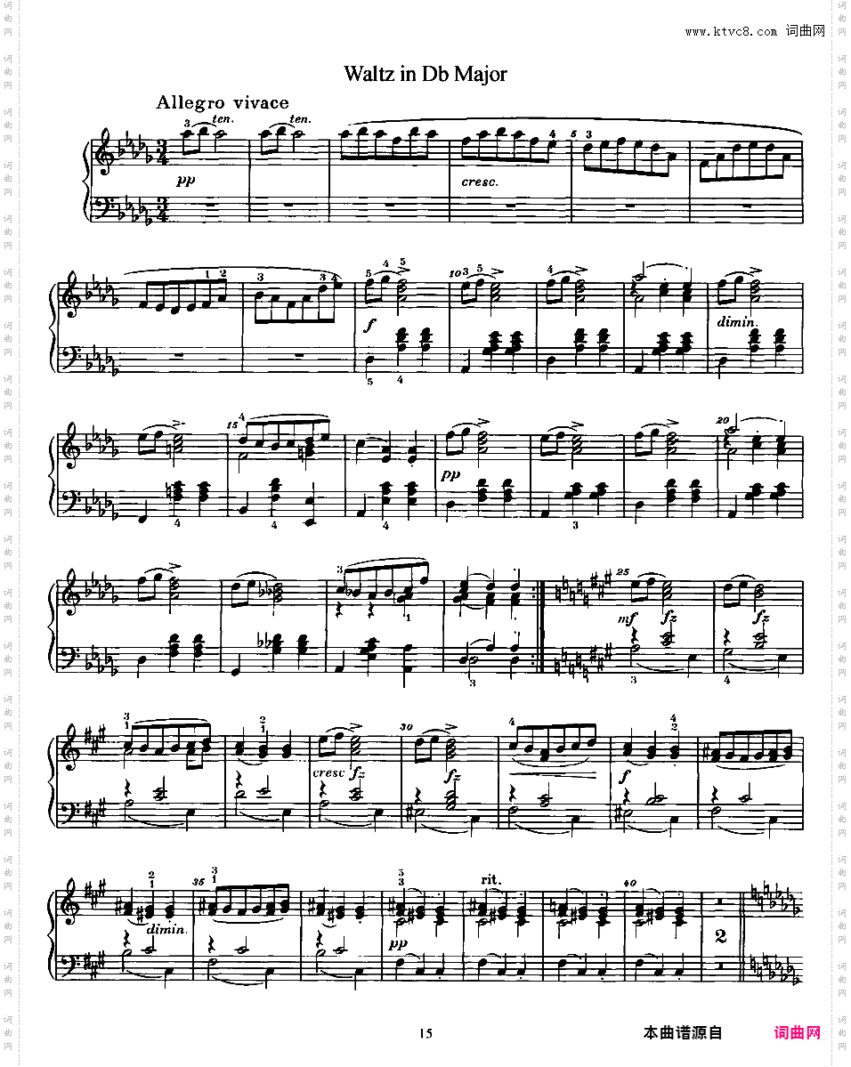8首圆舞曲 8 Waltzes Op·54