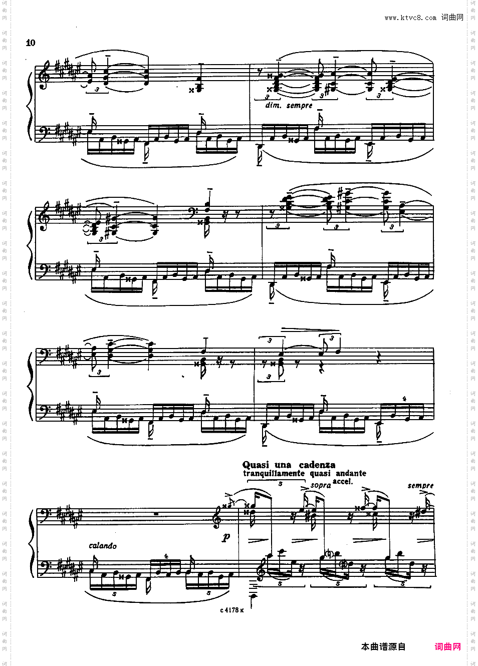 第五钢琴奏鸣曲 Piano Sonata No·5 Op·10