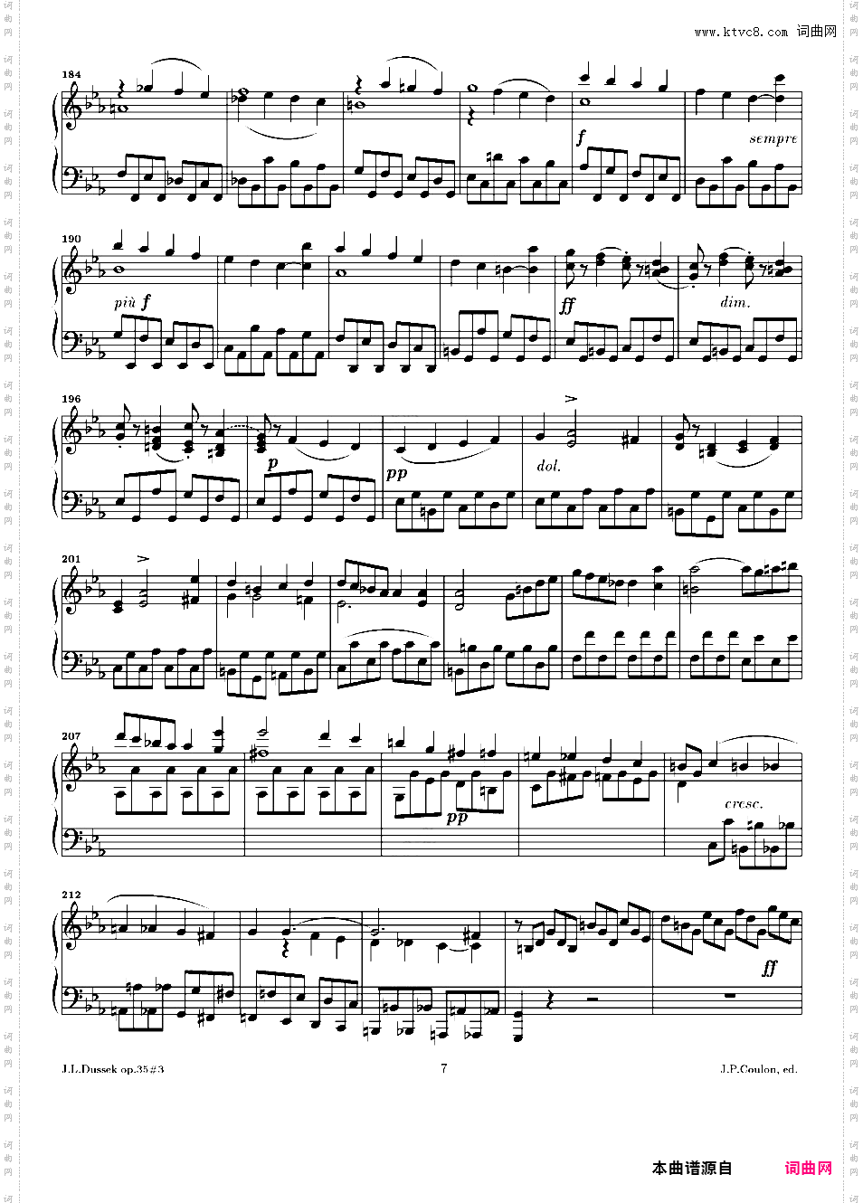 c小调第十三钢琴奏鸣曲 Piano Sonata No·13 in c Minor Op·35-3