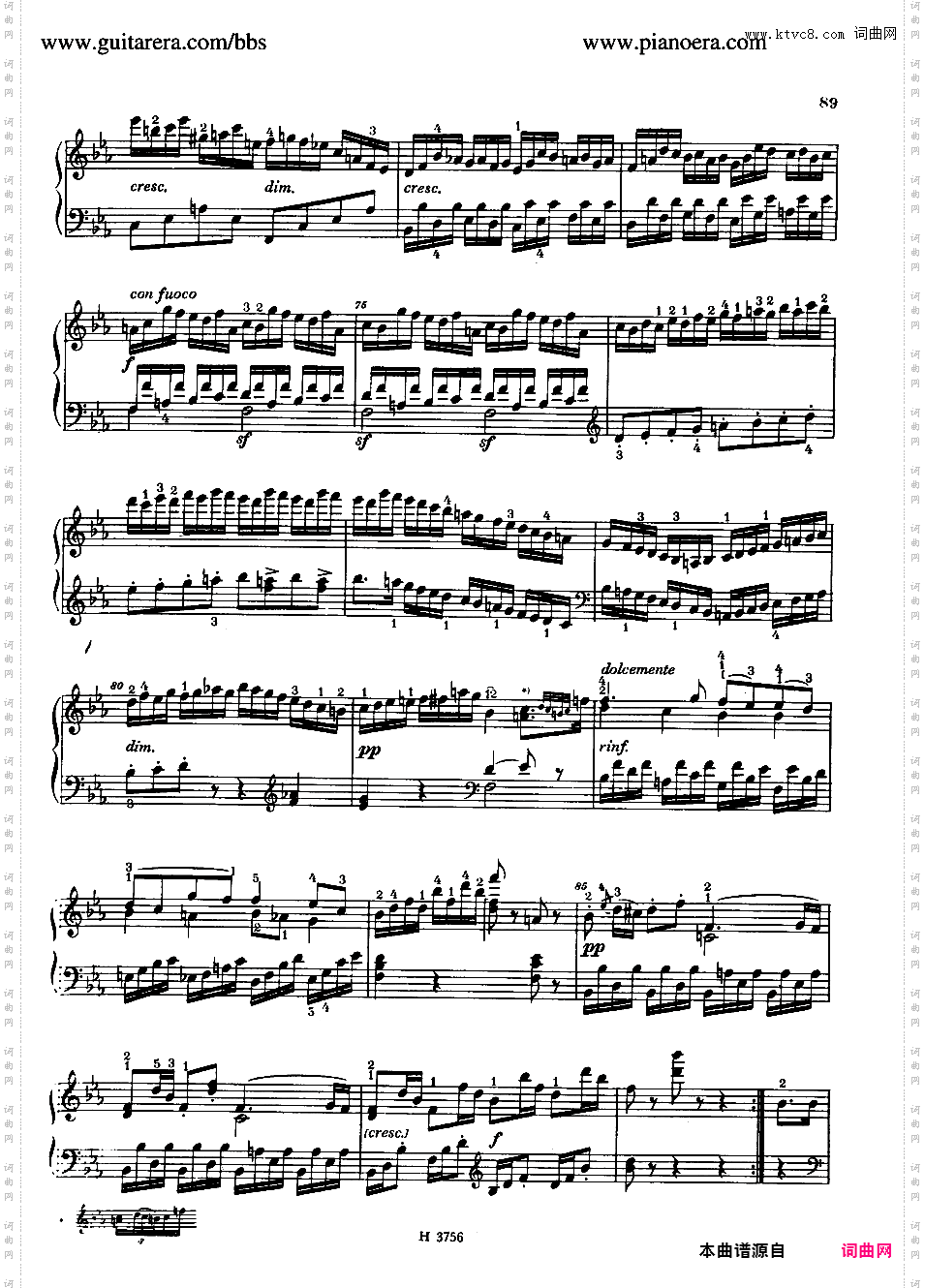 降E大调第二十七钢琴奏鸣曲 Piano Sonata No·27 in E-flat Major Op·75