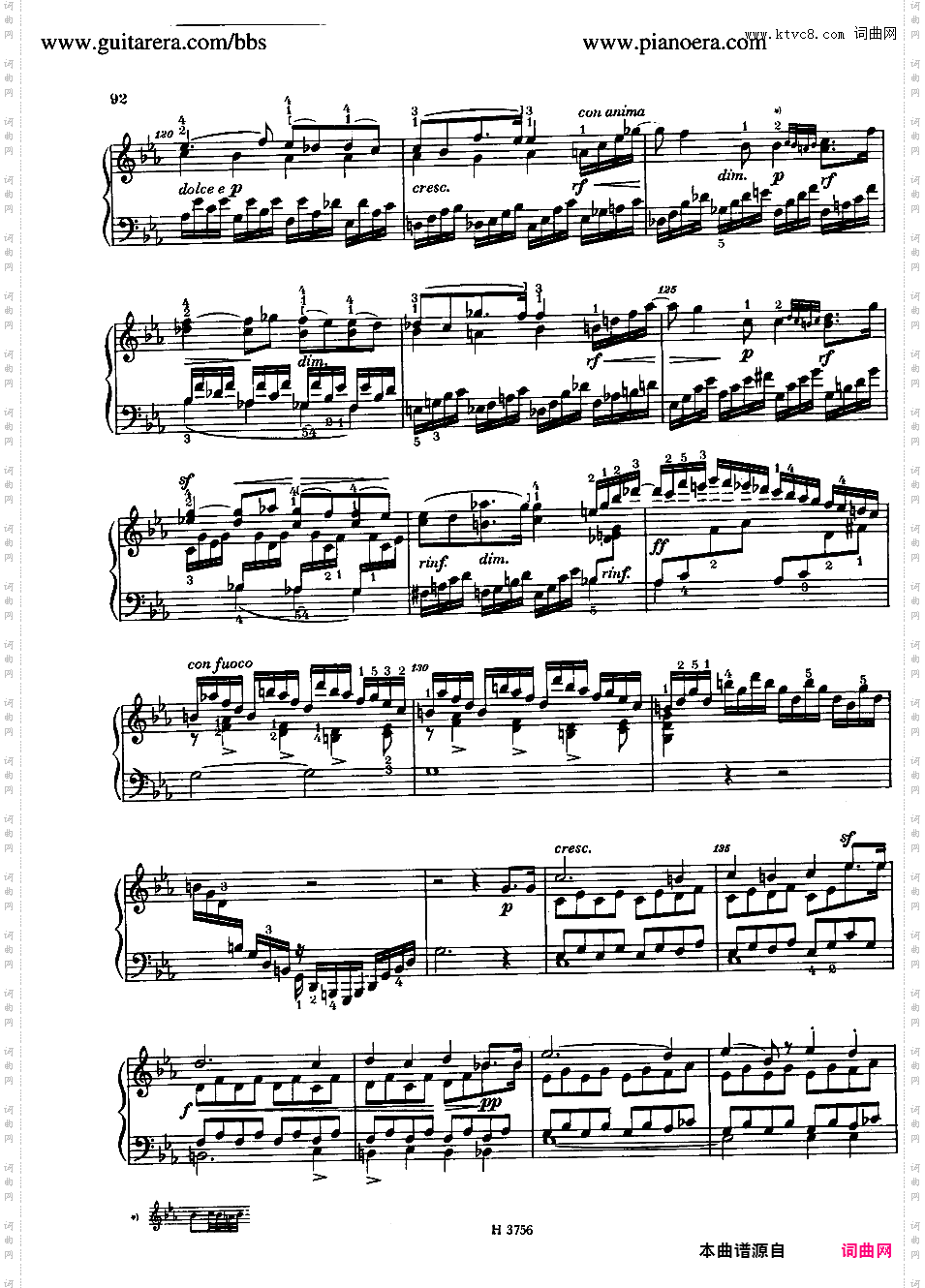 降E大调第二十七钢琴奏鸣曲 Piano Sonata No·27 in E-flat Major Op·75