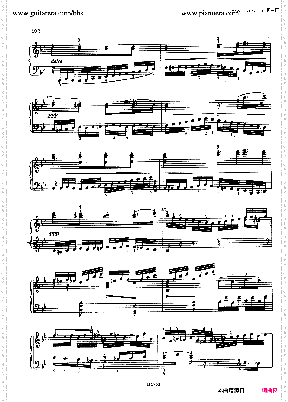 降E大调第二十七钢琴奏鸣曲 Piano Sonata No·27 in E-flat Major Op·75