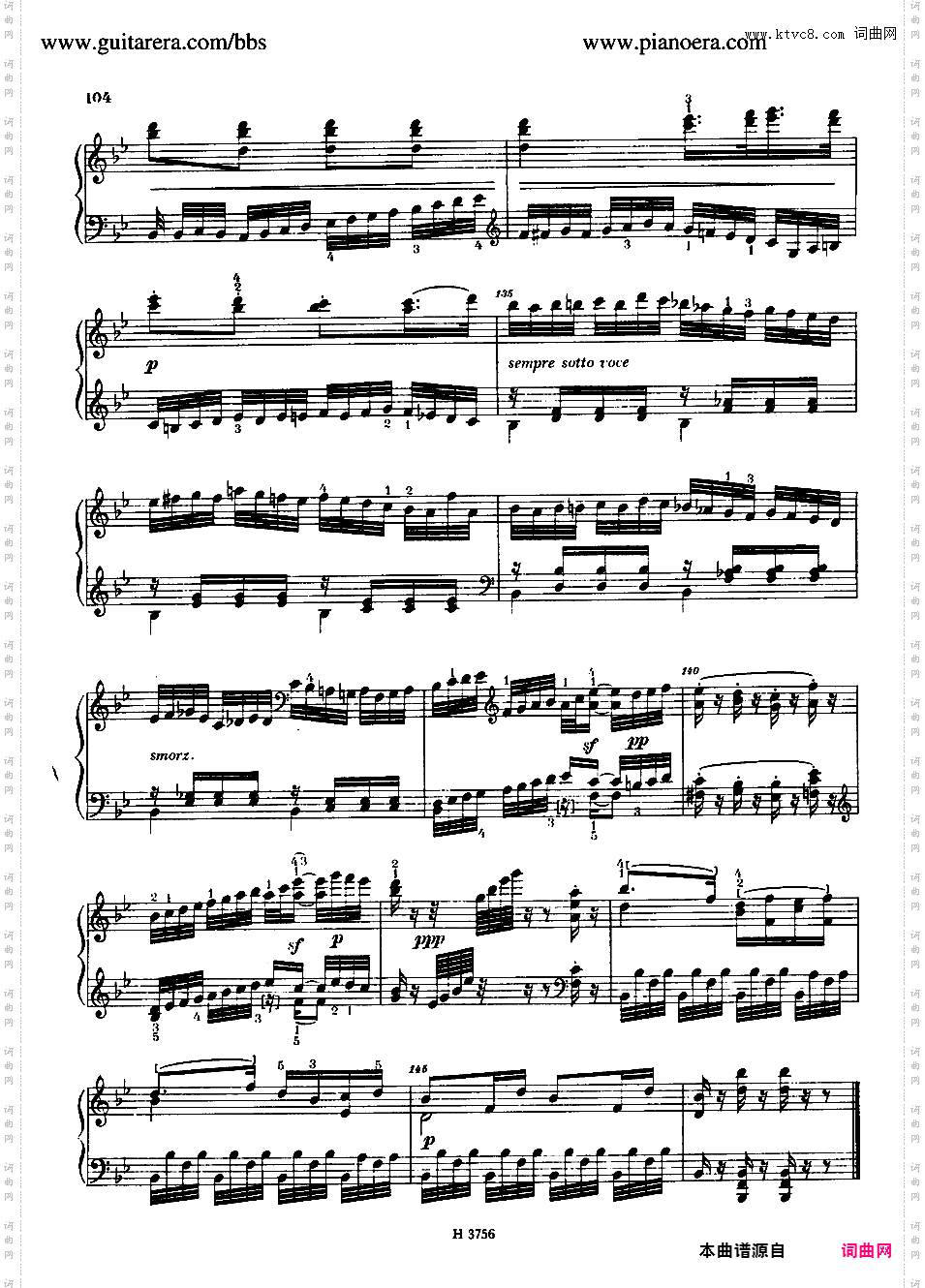 降E大调第二十七钢琴奏鸣曲 Piano Sonata No·27 in E-flat Major Op·75