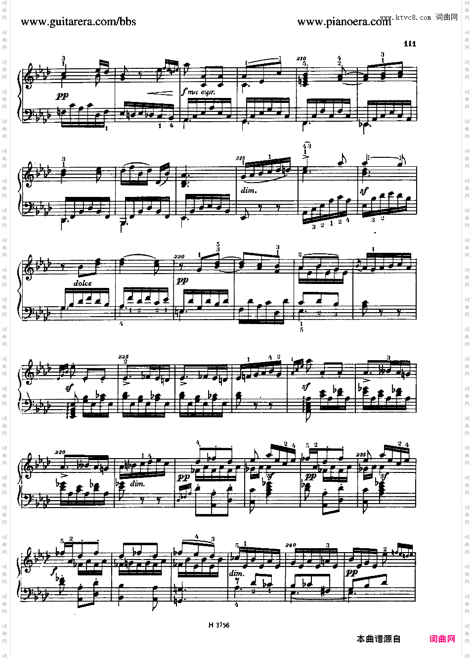 降E大调第二十七钢琴奏鸣曲 Piano Sonata No·27 in E-flat Major Op·75