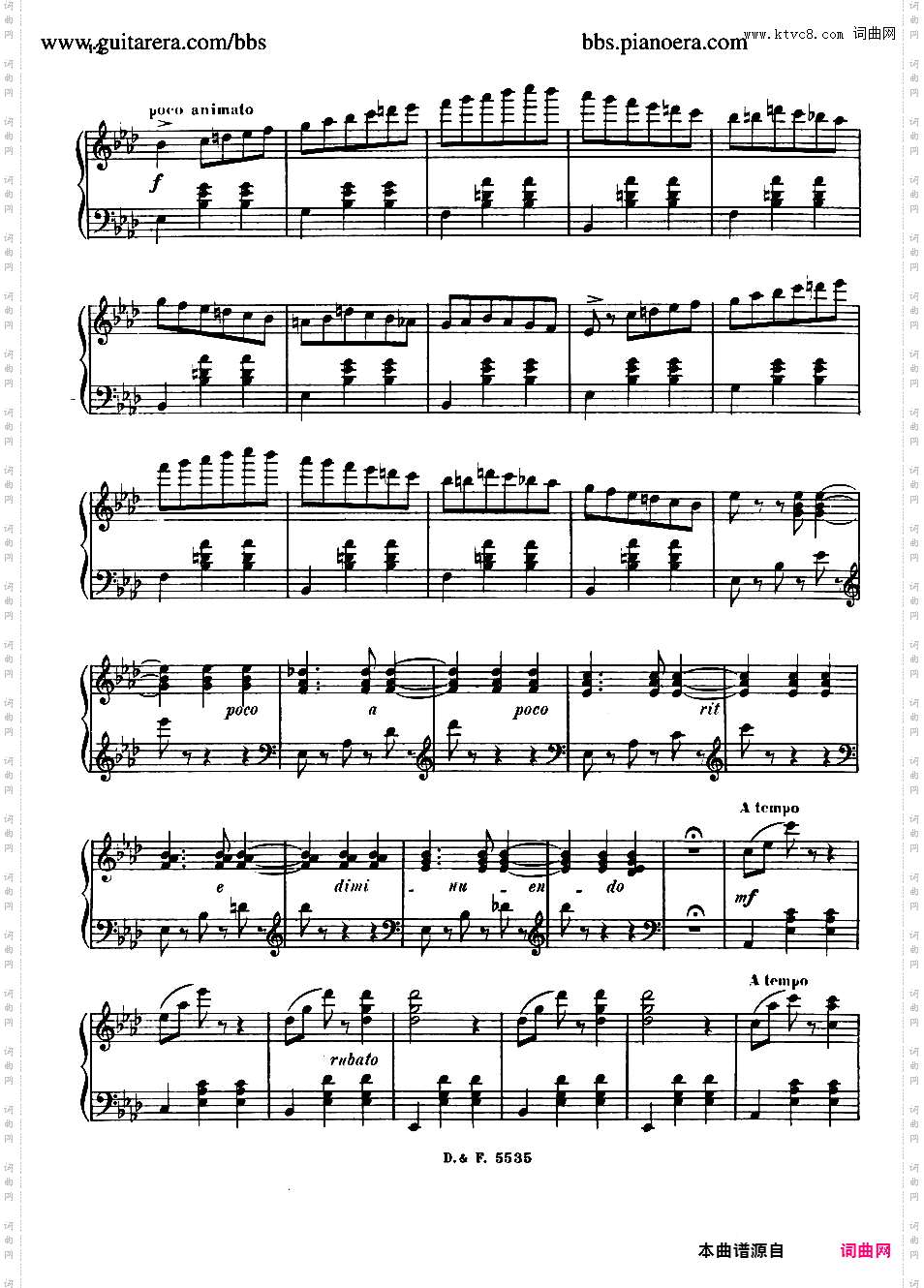 降A大调第二圆舞曲 Valse No·2 in A-flat Major Op·86